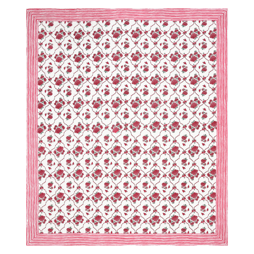 100% Cotton Traditional Floral Printed Bedsheet Multicolor ( Size 100 X 108 )