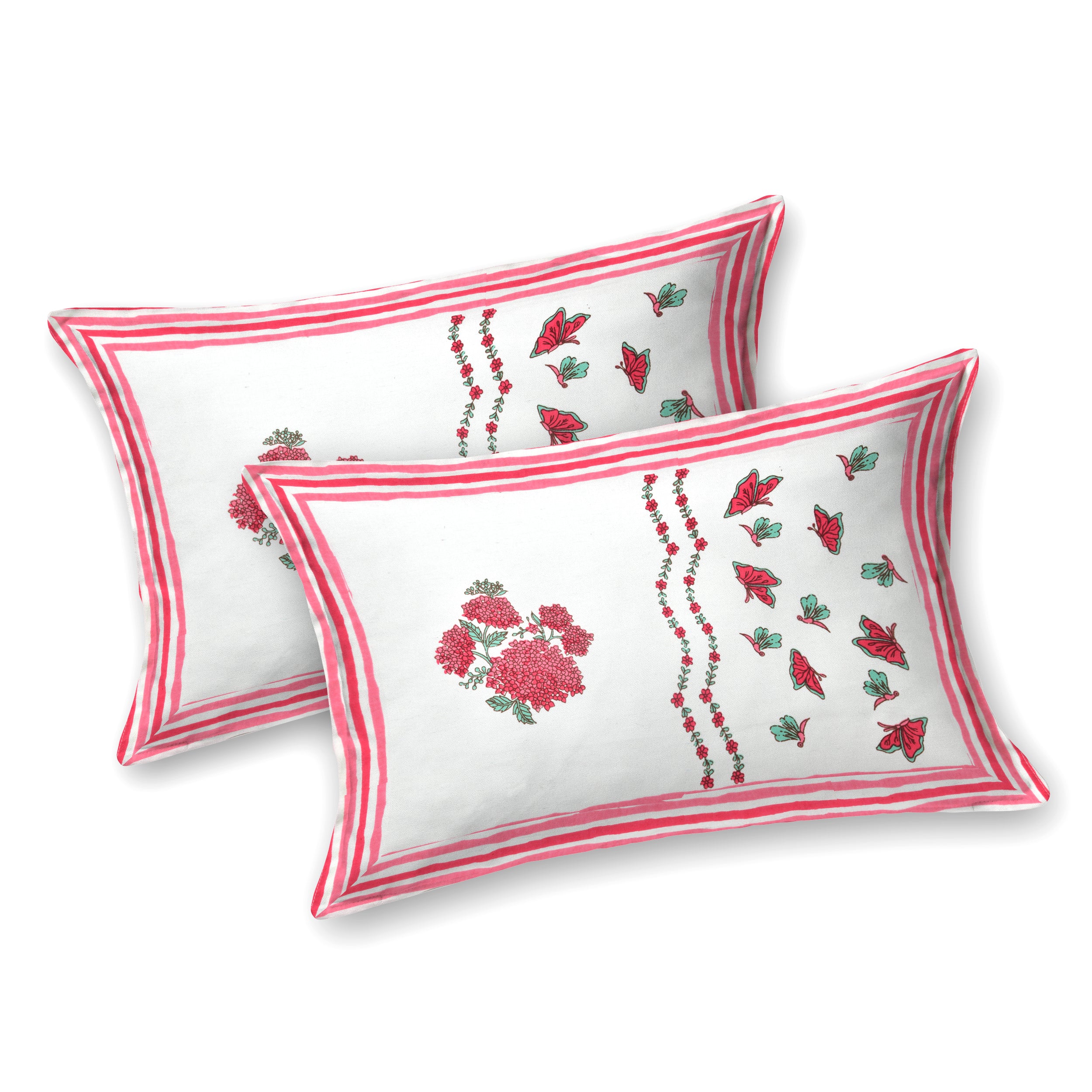 100% Cotton Traditional Floral Printed Bedsheet Multicolor ( Size 100 X 108 )