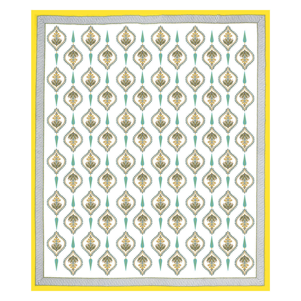 100% Cotton Traditional Floral Printed Bedsheet Multicolor ( Size 100 X 108 )