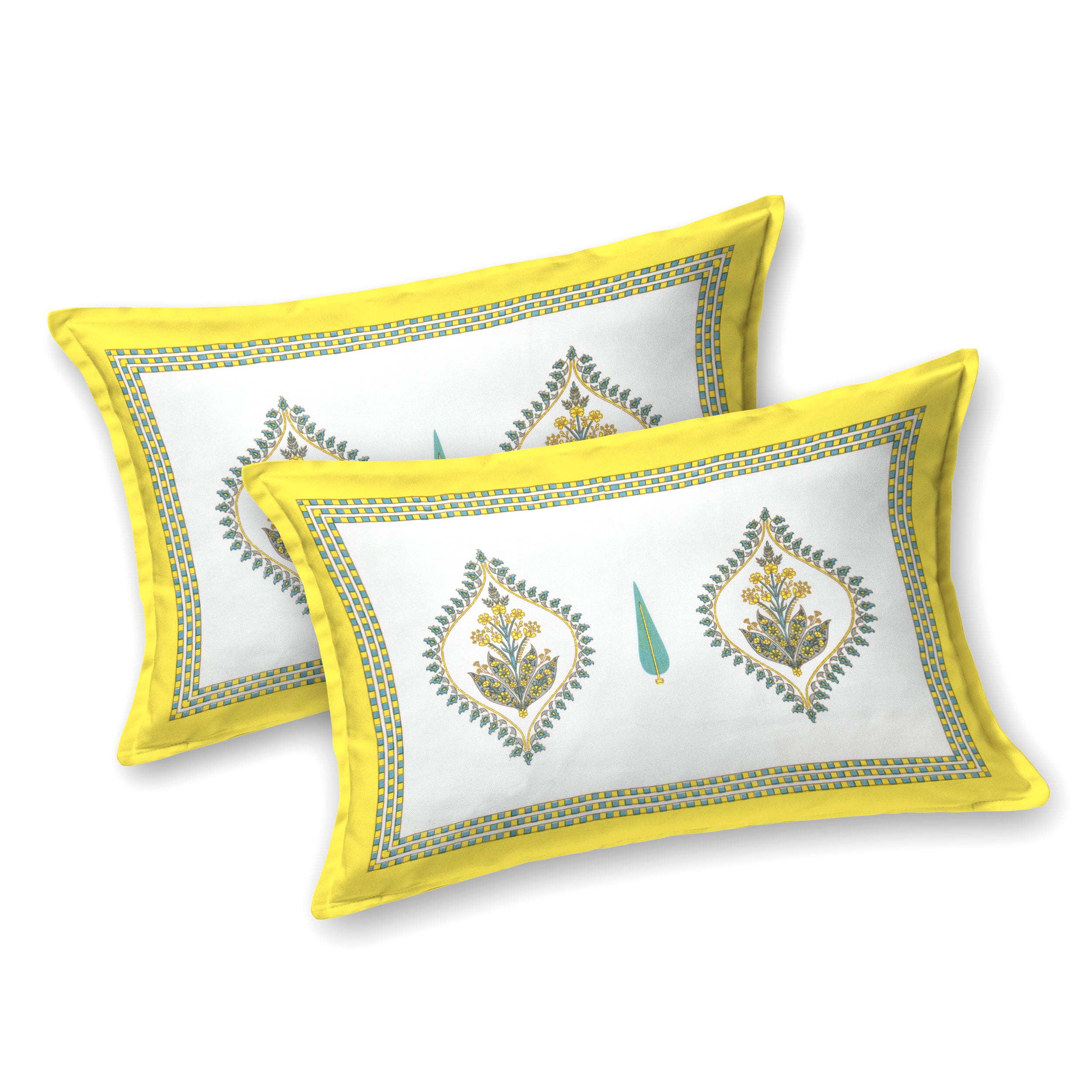 100% Cotton Traditional Floral Printed Bedsheet Multicolor ( Size 100 X 108 )