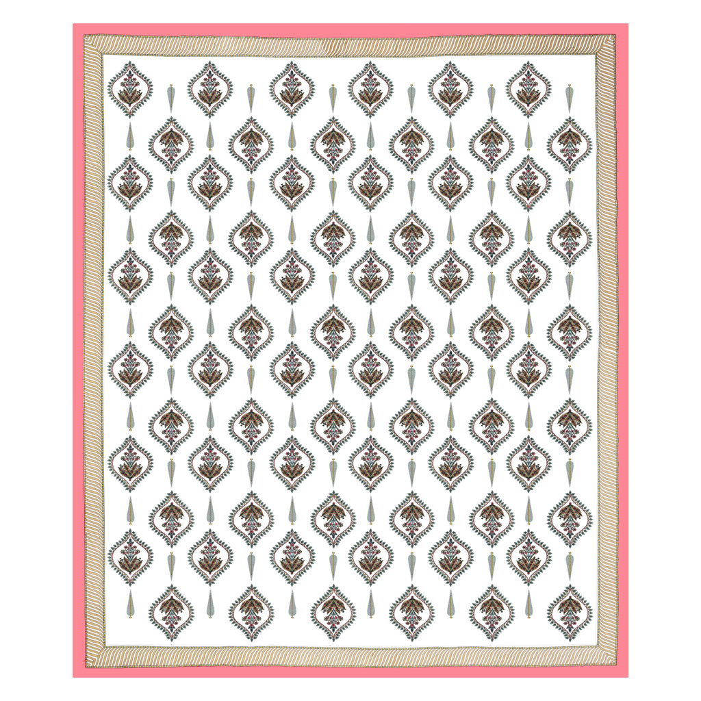 100% Cotton Traditional Floral Printed Bedsheet Multicolor ( Size 100 X 108 )