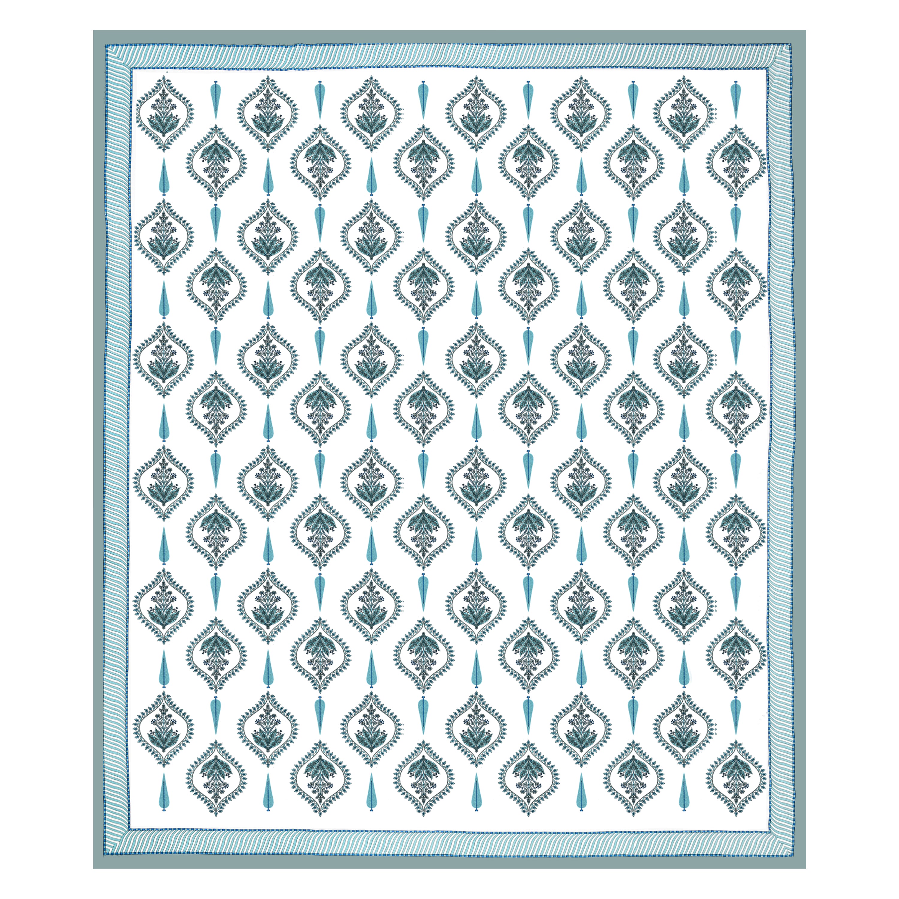 100% Cotton Traditional Floral Printed Bedsheet Multicolor ( Size 100 X 108 )