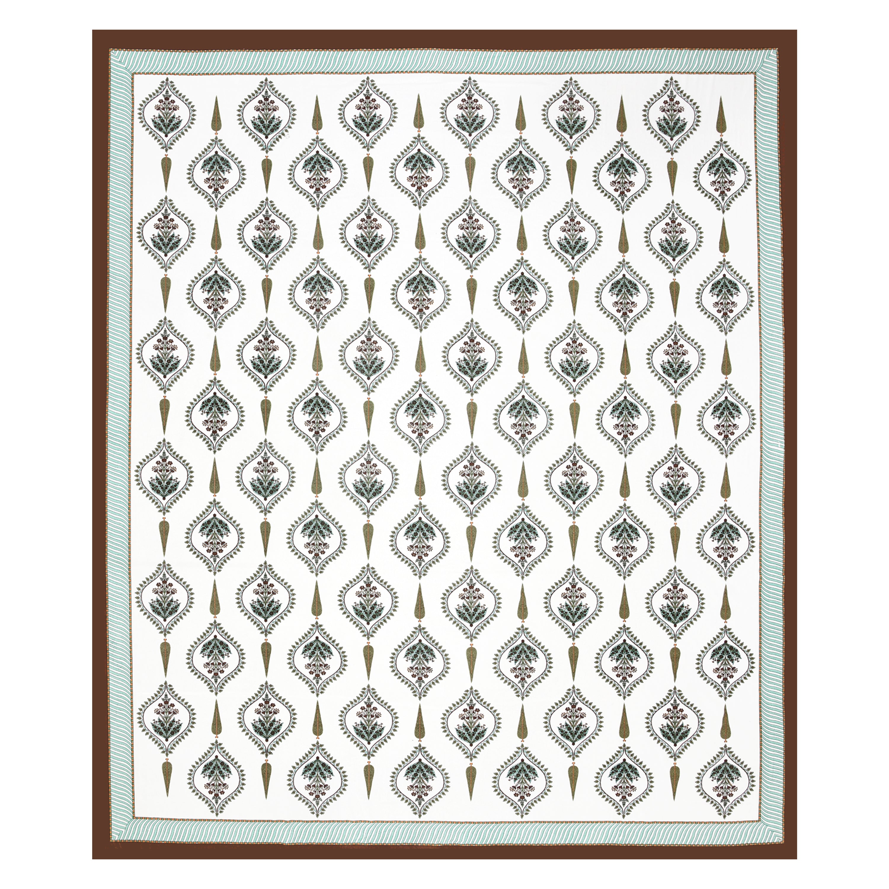 100% Cotton Traditional Floral Printed Bedsheet Multicolor ( Size 100 X 108 )