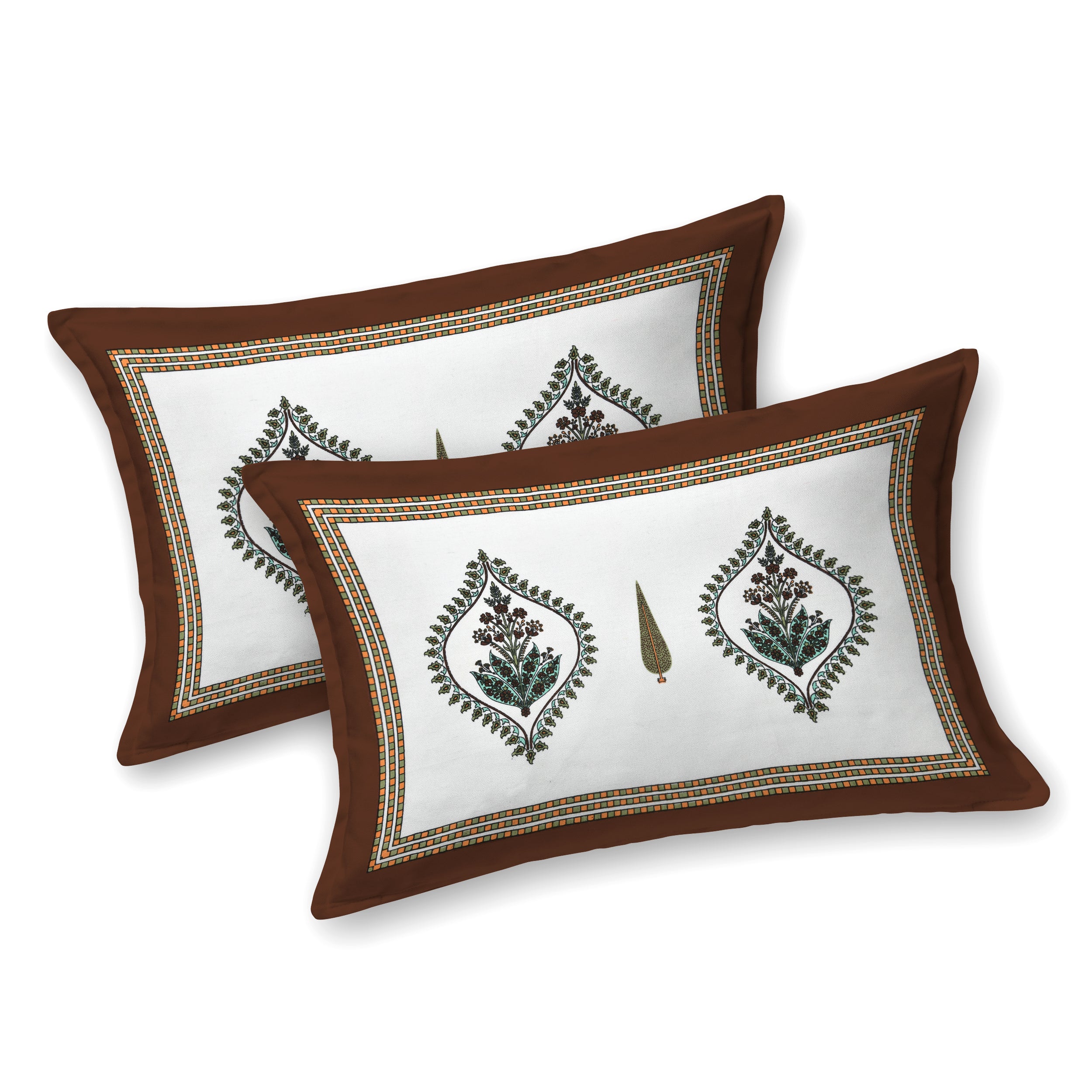 100% Cotton Traditional Floral Printed Bedsheet Multicolor ( Size 100 X 108 )