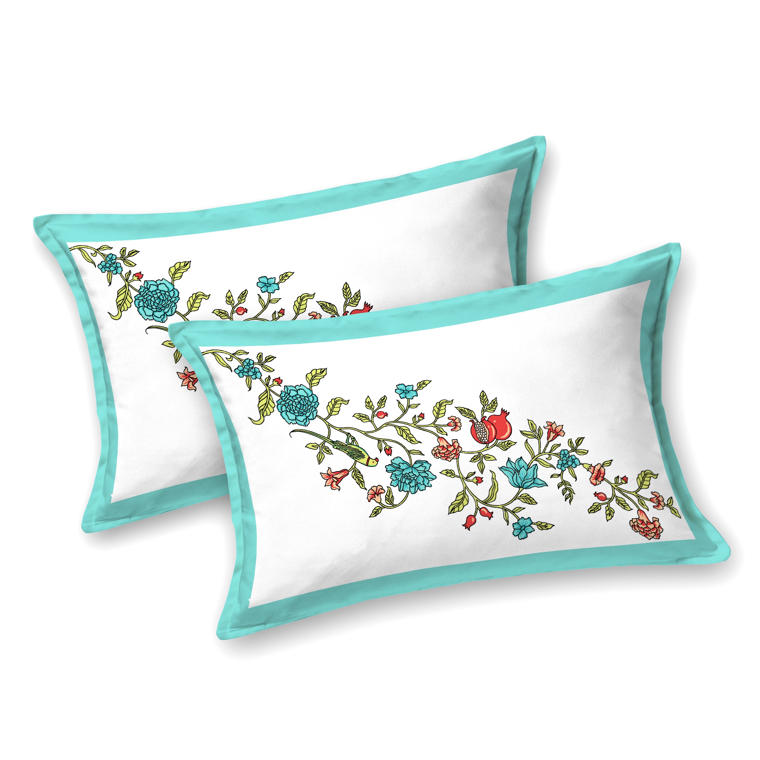 100% Cotton Traditional Floral Printed Bedsheet Multicolor ( Size 100 X 108 )