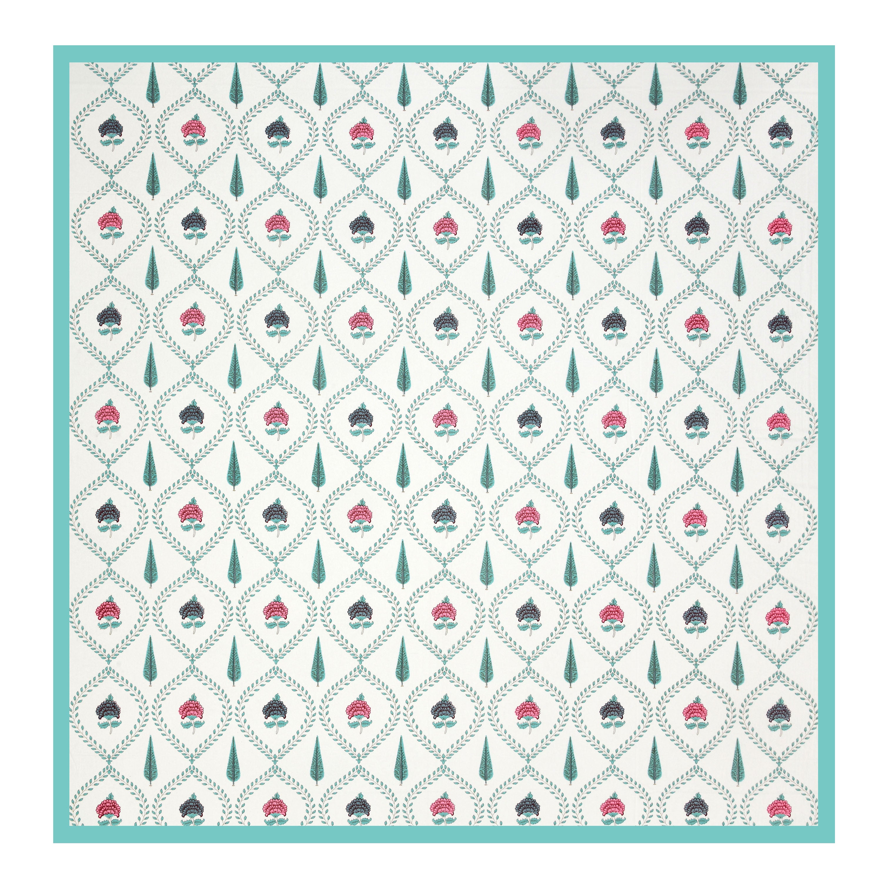 100% Cotton Traditional Floral Printed Bedsheet Multicolor ( Size 100 X 108 )