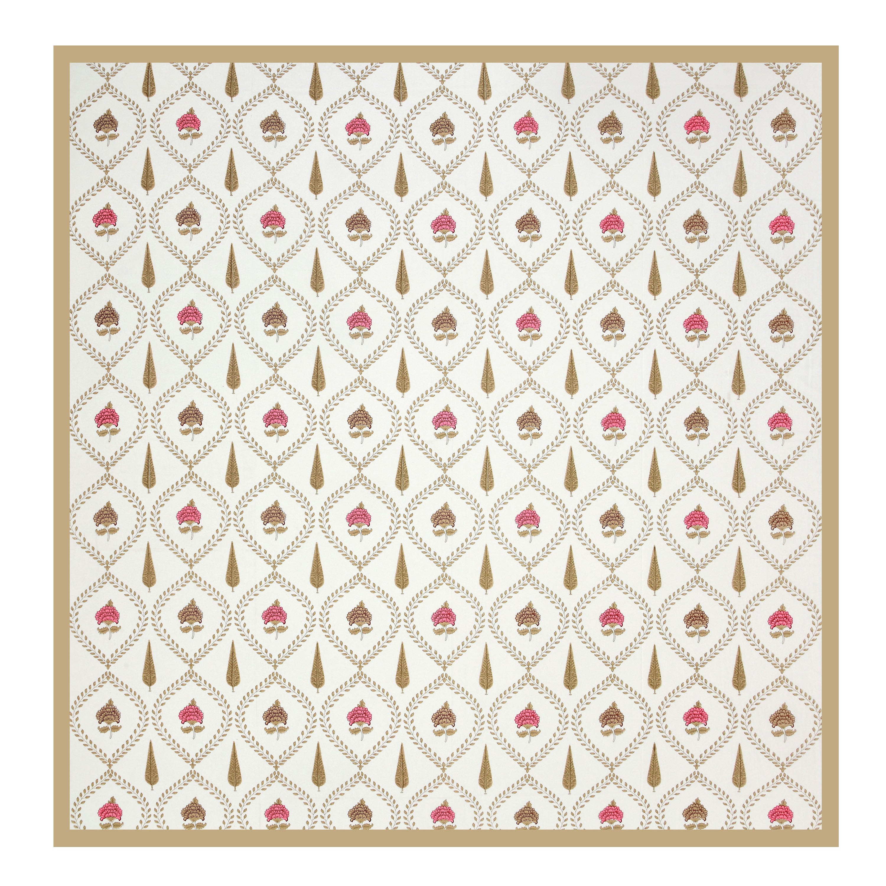 100% Cotton Traditional Floral Printed Bedsheet Multicolor ( Size 100 X 108 )