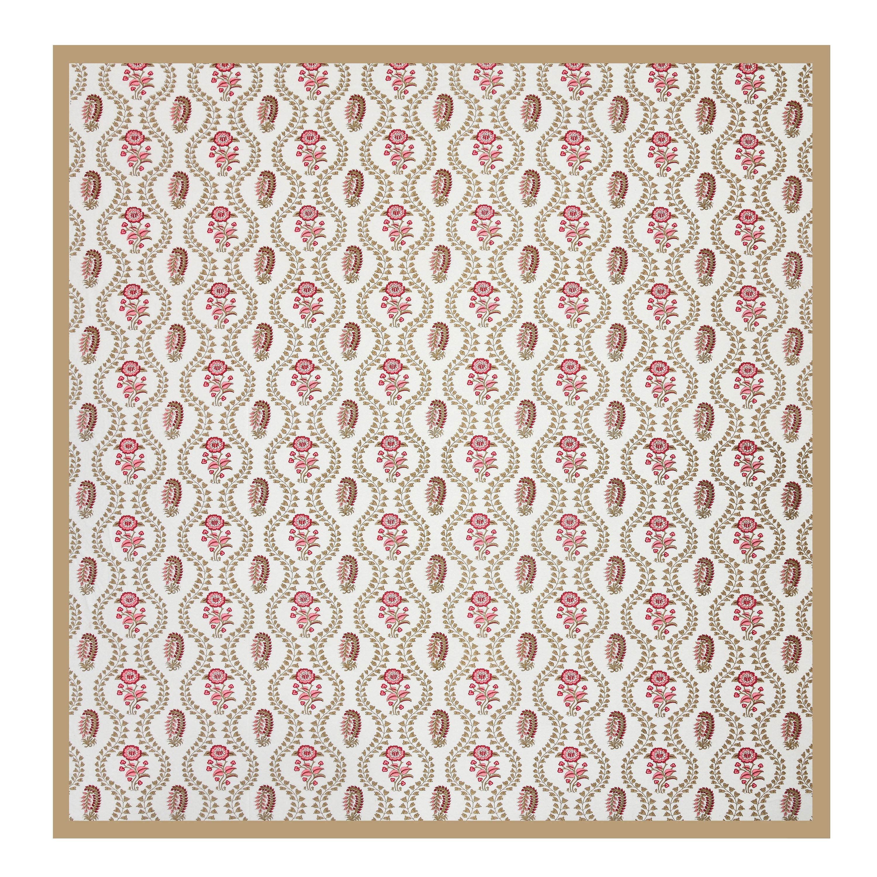 100% Cotton Traditional Floral Printed Bedsheet Multicolor ( Size 100 X 108 )