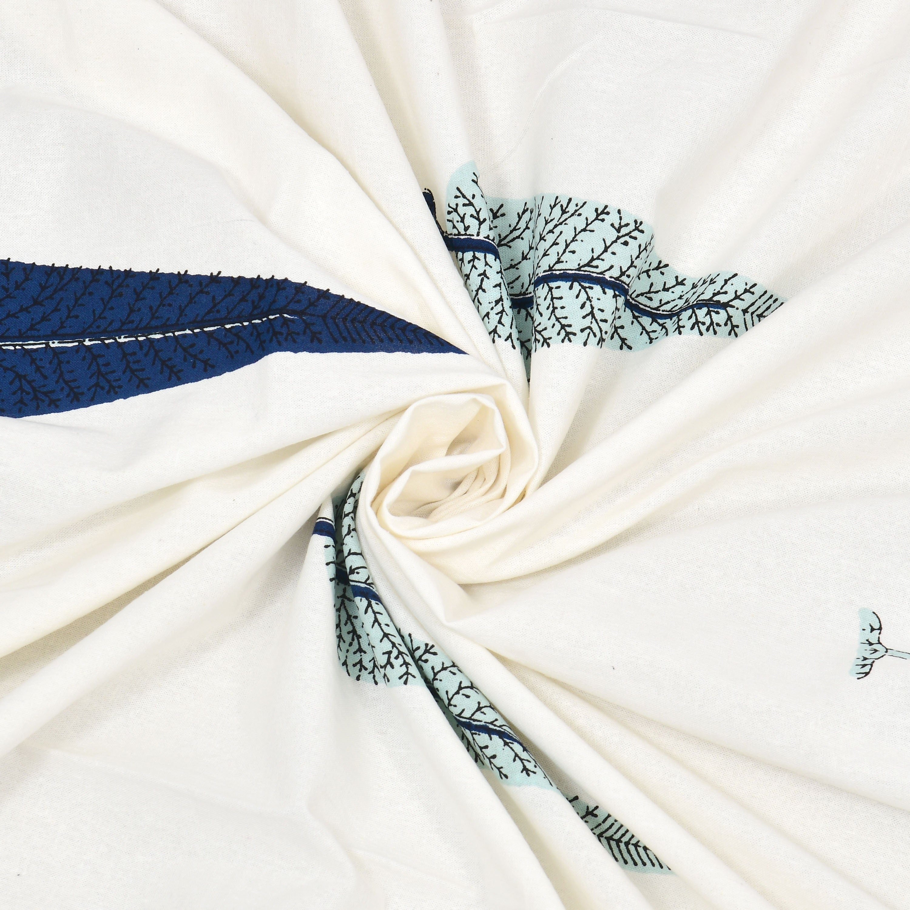 100% Cotton Traditional Floral Printed Bedsheet Multicolor ( Size 100 X 108 )