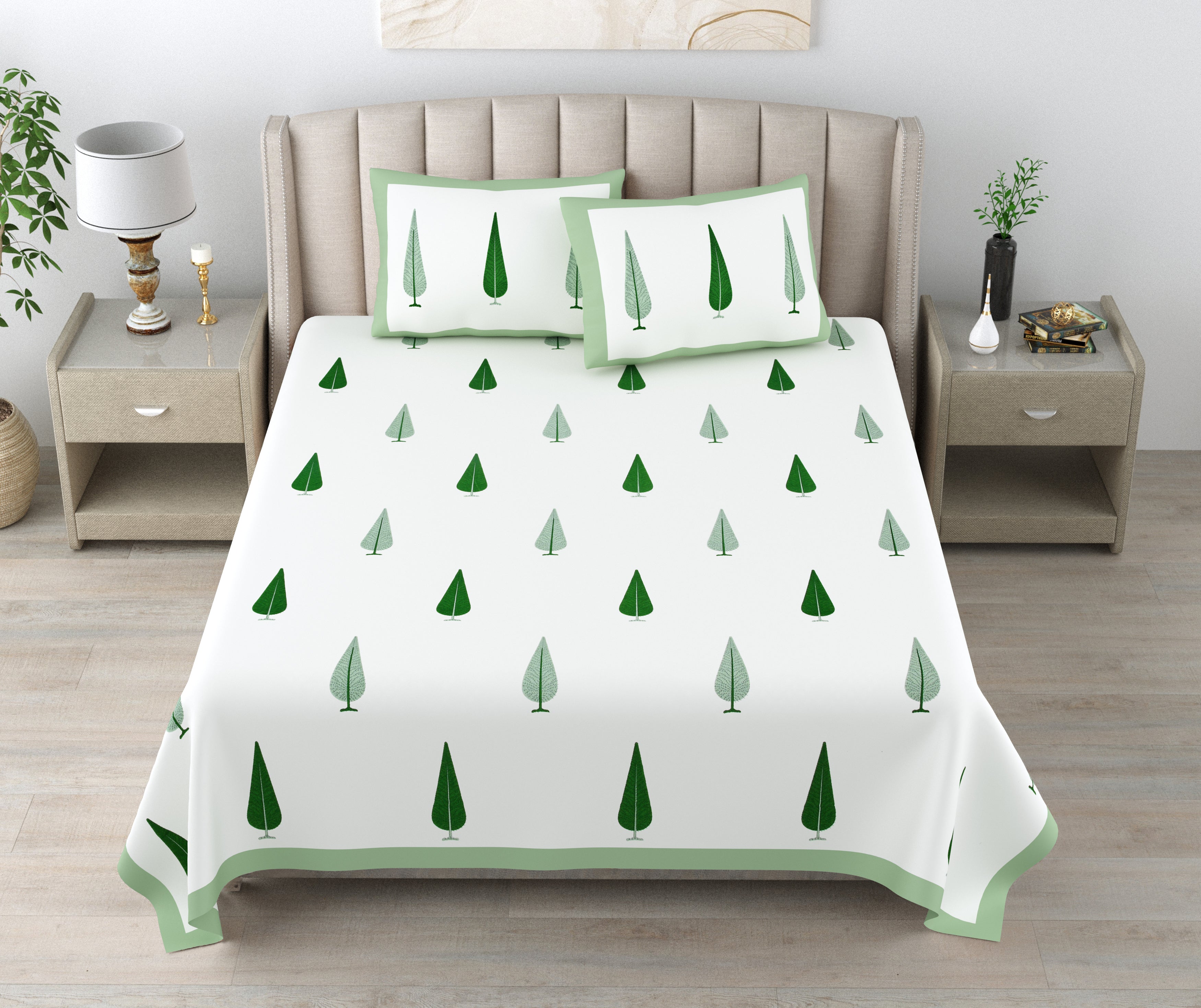 100% Cotton Traditional Floral Printed Bedsheet Multicolor ( Size 100 X 108 )