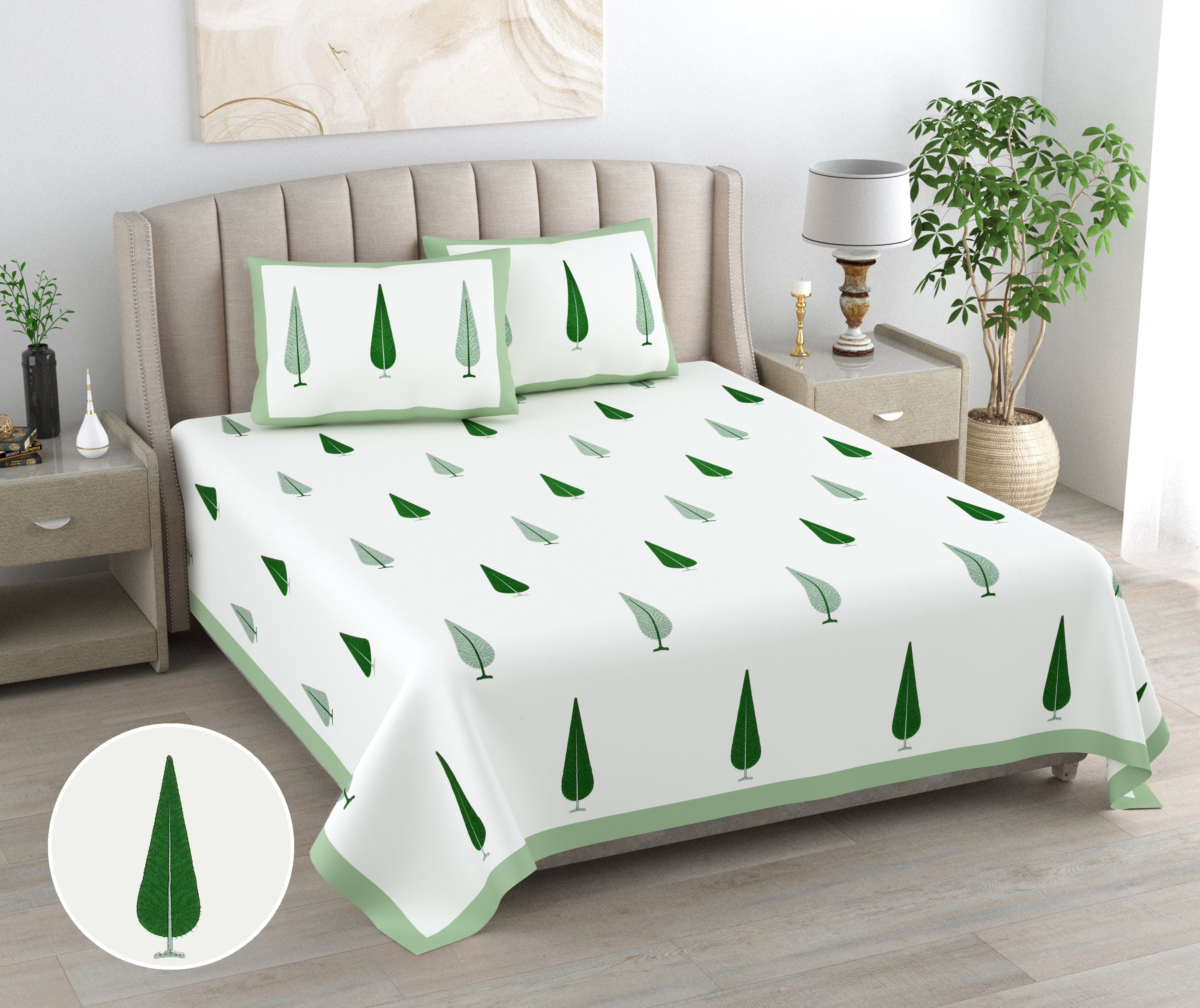 100% Cotton Traditional Floral Printed Bedsheet Multicolor ( Size 100 X 108 )