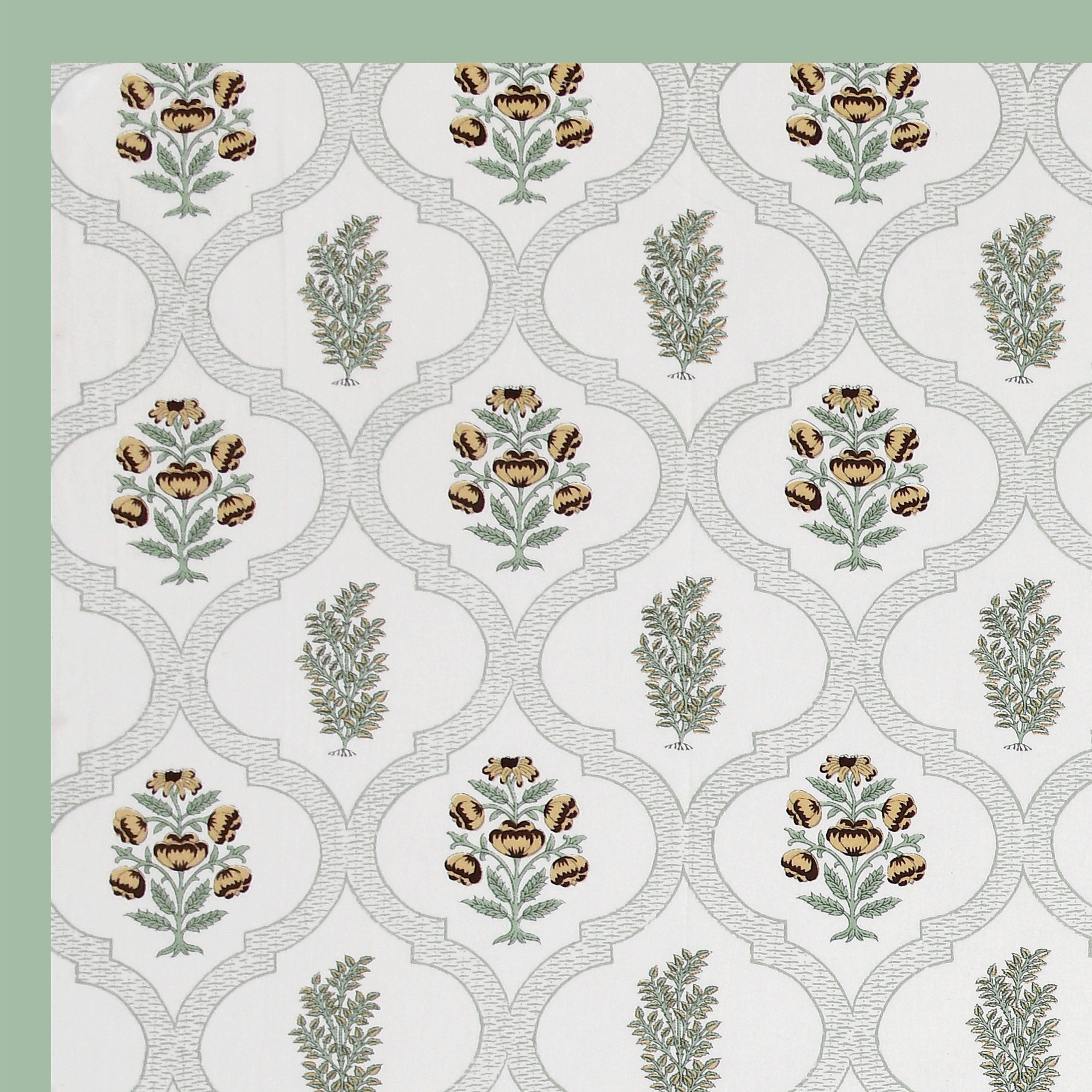 100% Cotton Traditional Floral Printed Bedsheet Multicolor ( Size 100 X 108 )