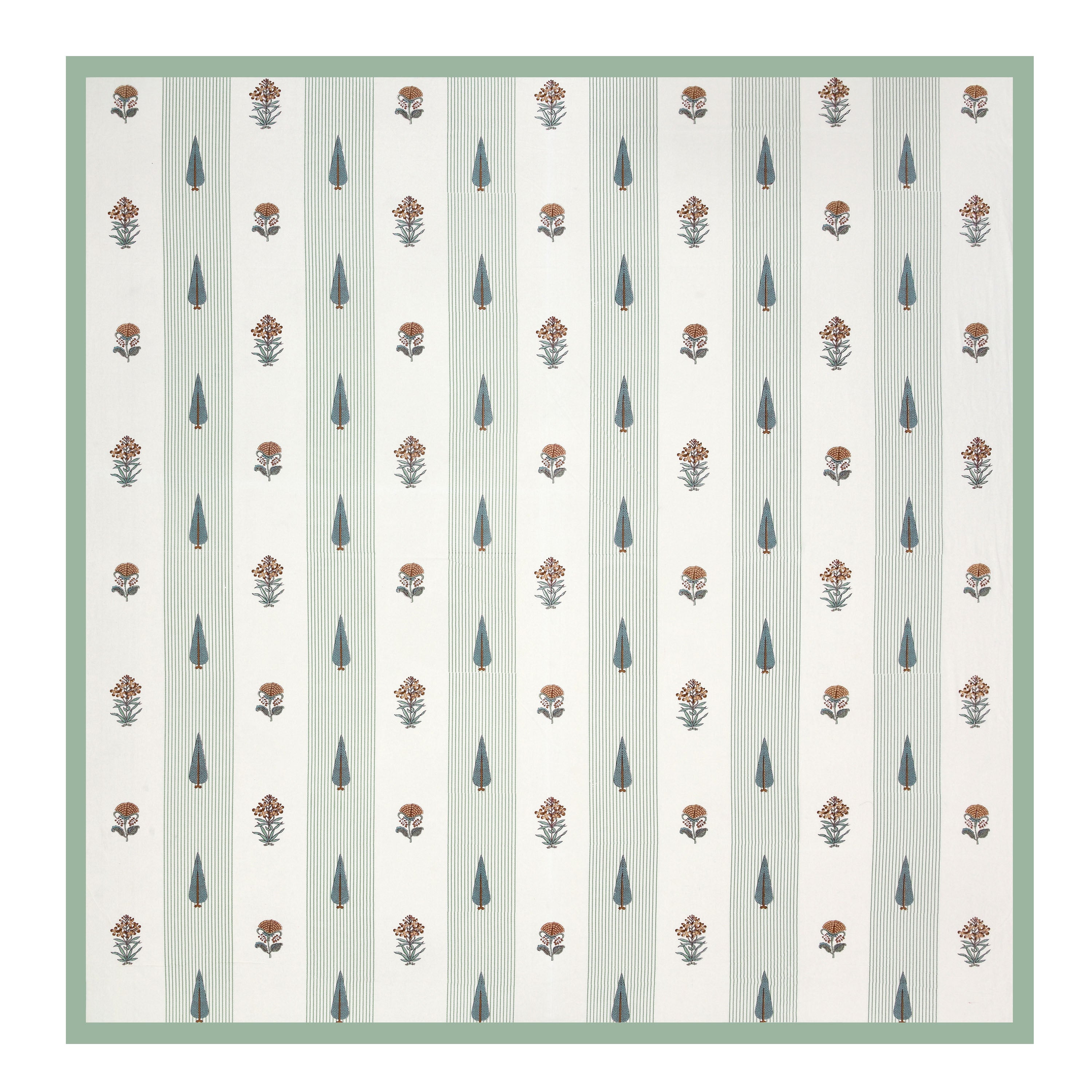 100% Cotton Traditional Floral Printed Bedsheet Multicolor ( Size 100 X 108 )