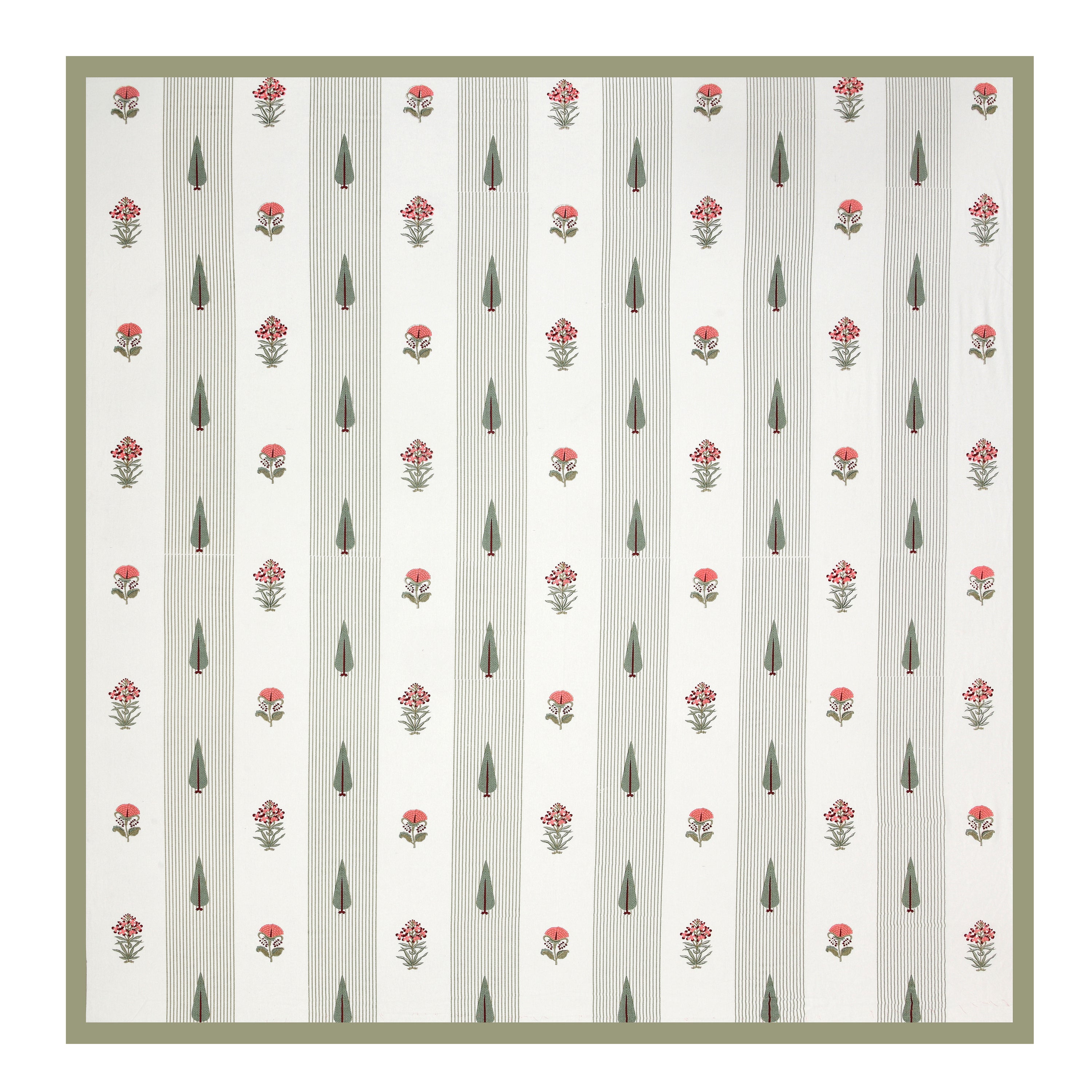 100% Cotton Traditional Floral Printed Bedsheet Multicolor ( Size 100 X 108 )