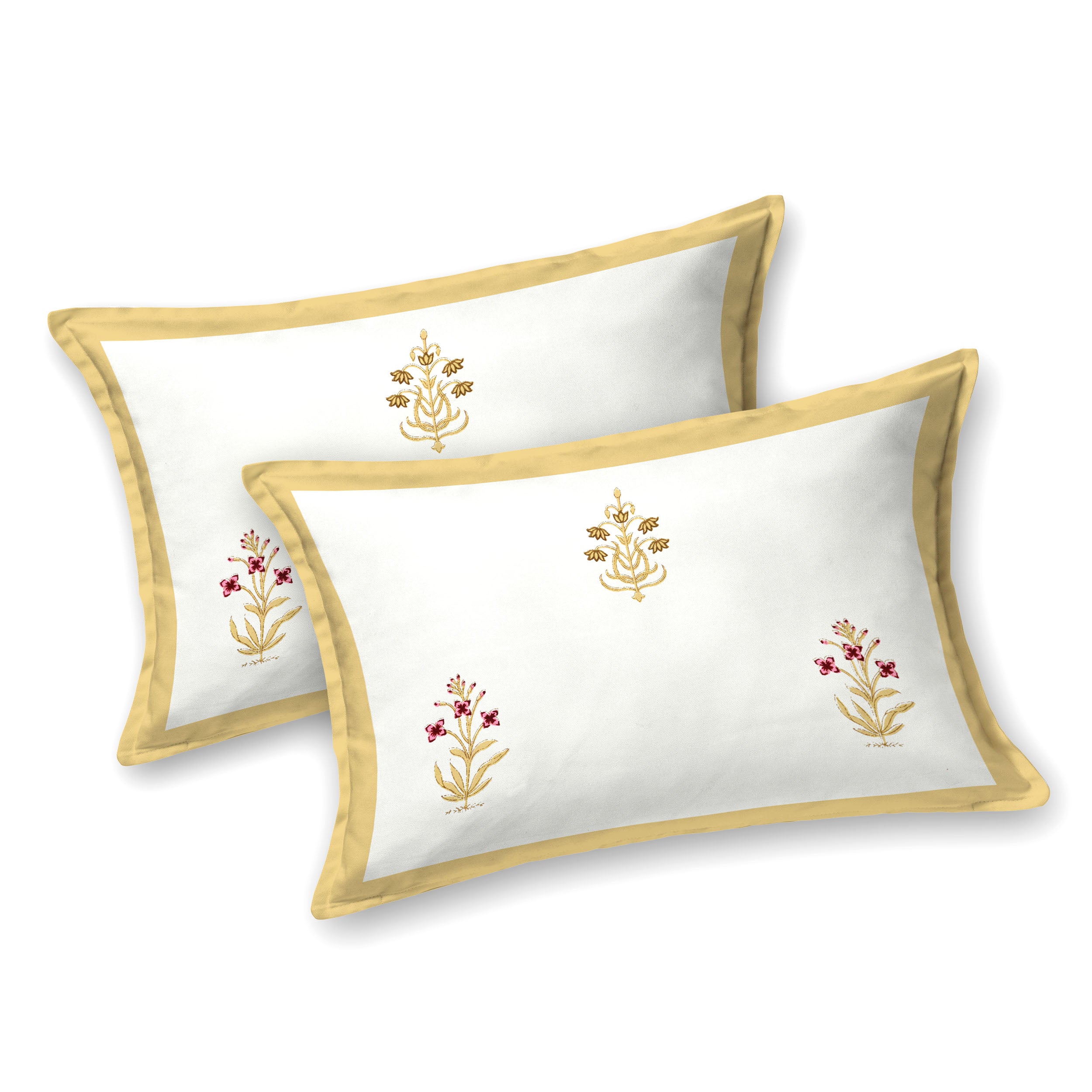 100% Cotton Traditional Floral Printed Bedsheet Multicolor ( Size 100 X 108 )