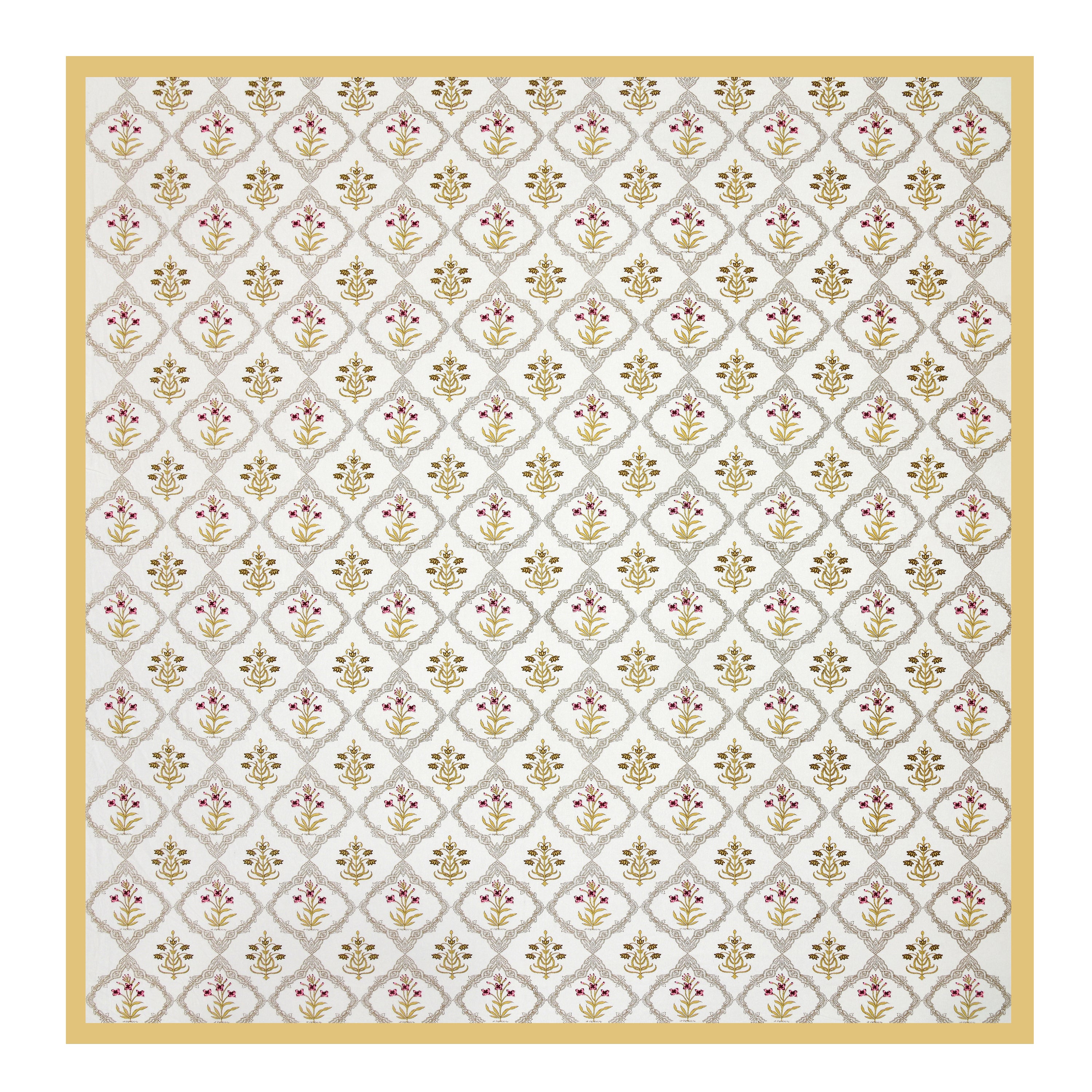 100% Cotton Traditional Floral Printed Bedsheet Multicolor ( Size 100 X 108 )