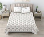 100% Cotton Traditional Floral Printed Bedsheet Multicolor ( Size 100 X 108 )