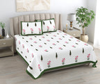 100% Cotton Traditional Floral Printed Bedsheet Multicolor ( Size 100 X 108 )
