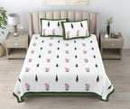 100% Cotton Traditional Floral Printed Bedsheet Multicolor ( Size 100 X 108 )
