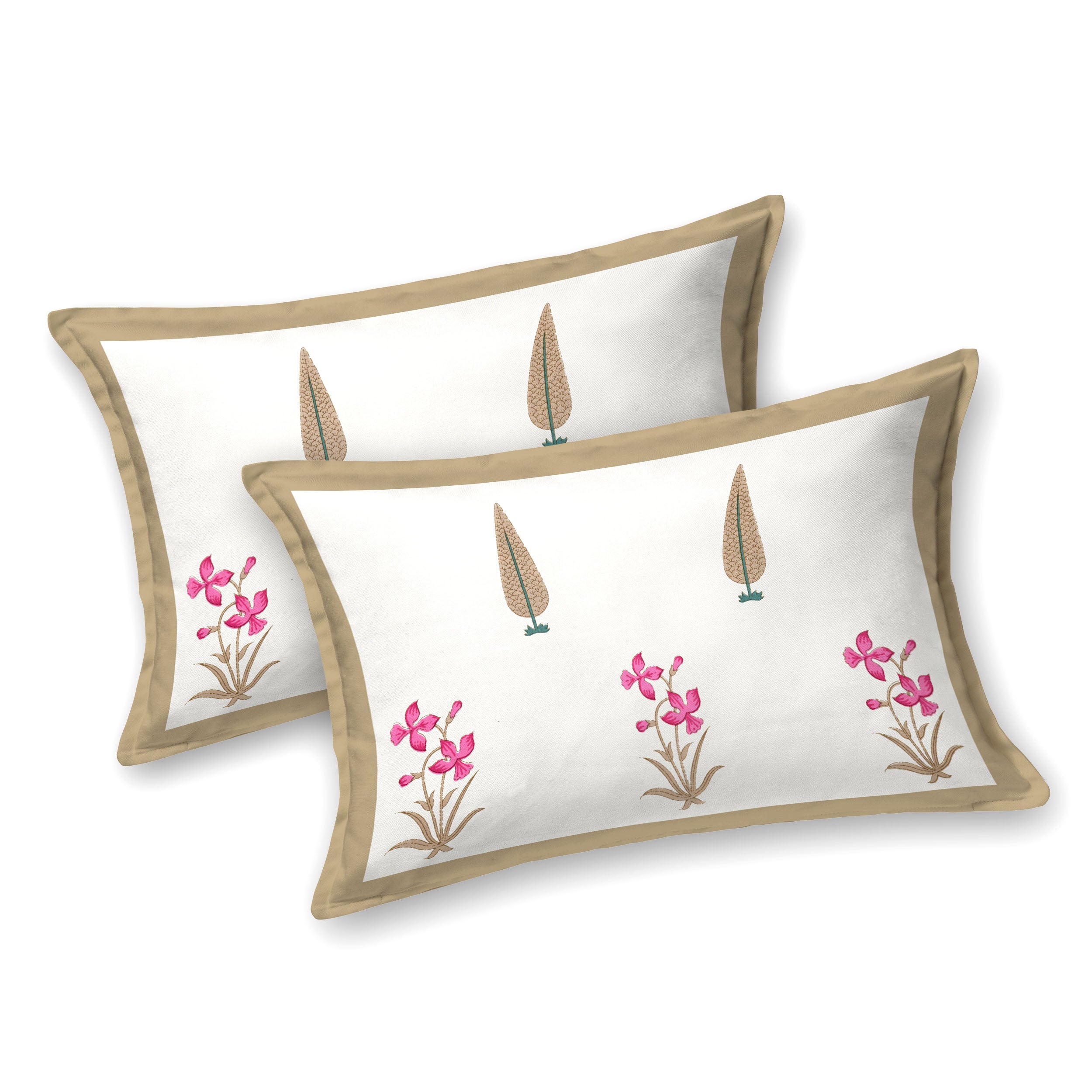 100% Cotton Traditional Floral Printed Bedsheet Multicolor ( Size 100 X 108 )