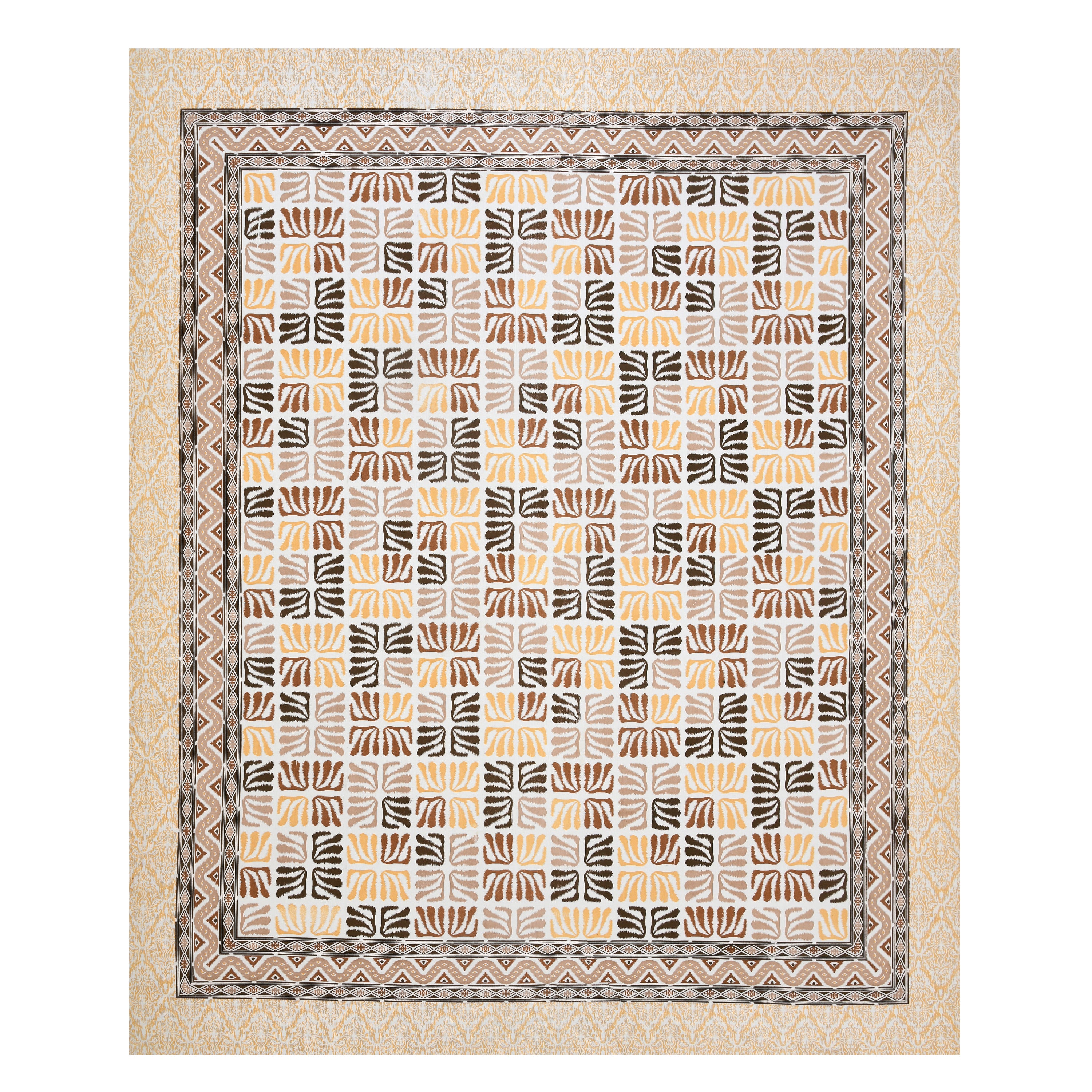 100% Cotton Traditional Floral Printed Bedsheet Multicolor ( Size 100 X 108 )