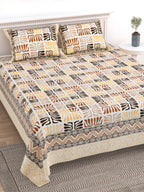 100% Cotton Traditional Floral Printed Bedsheet Multicolor ( Size 100 X 108 )