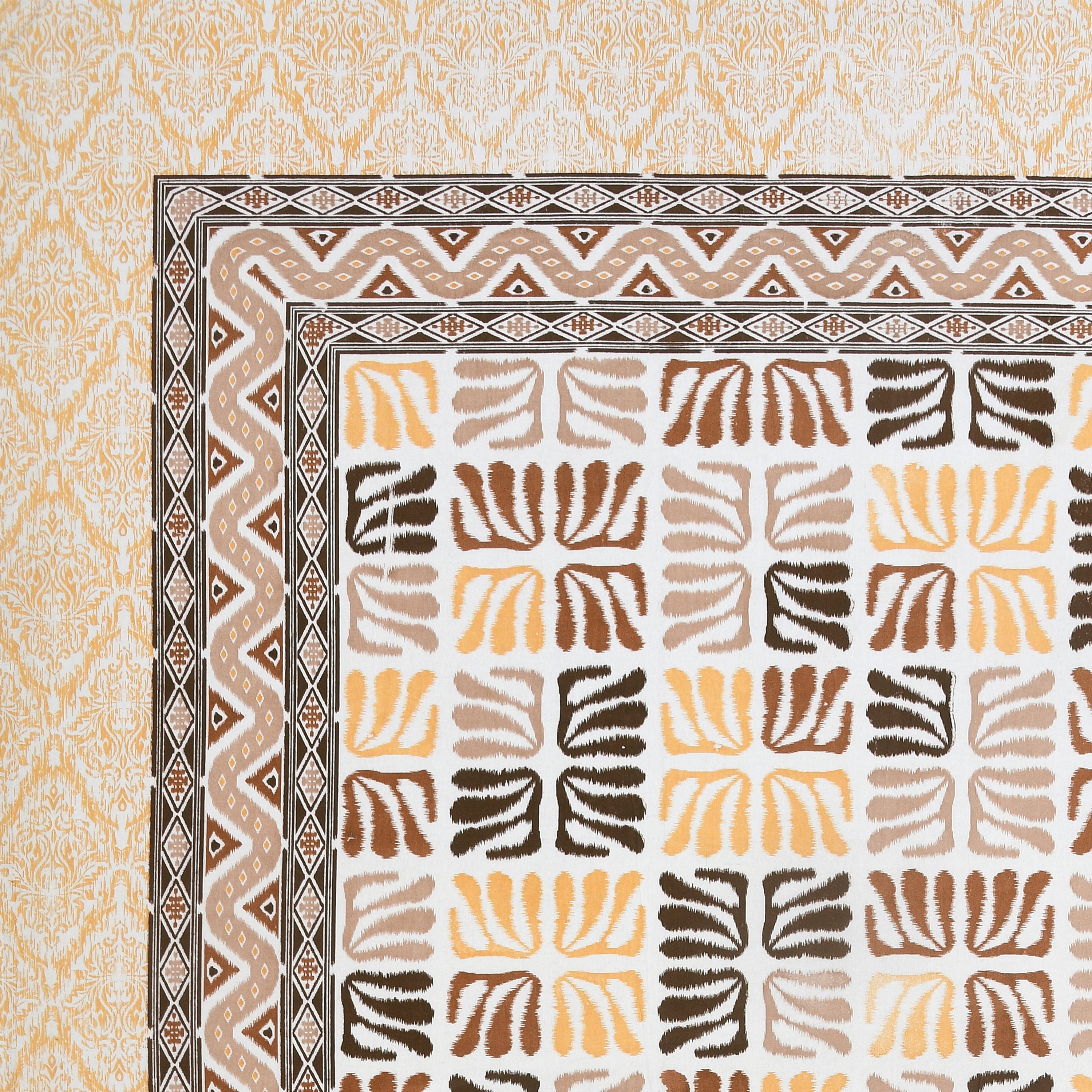 100% Cotton Traditional Floral Printed Bedsheet Multicolor ( Size 100 X 108 )