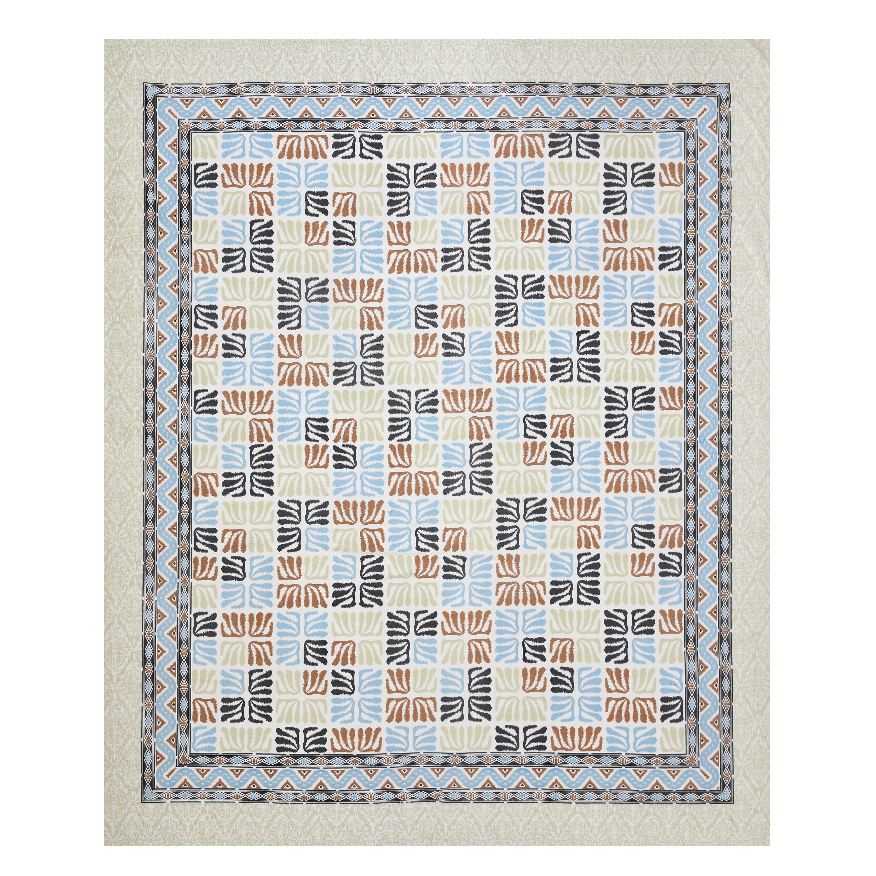 100% Cotton Traditional Floral Printed Bedsheet Multicolor ( Size 100 X 108 )