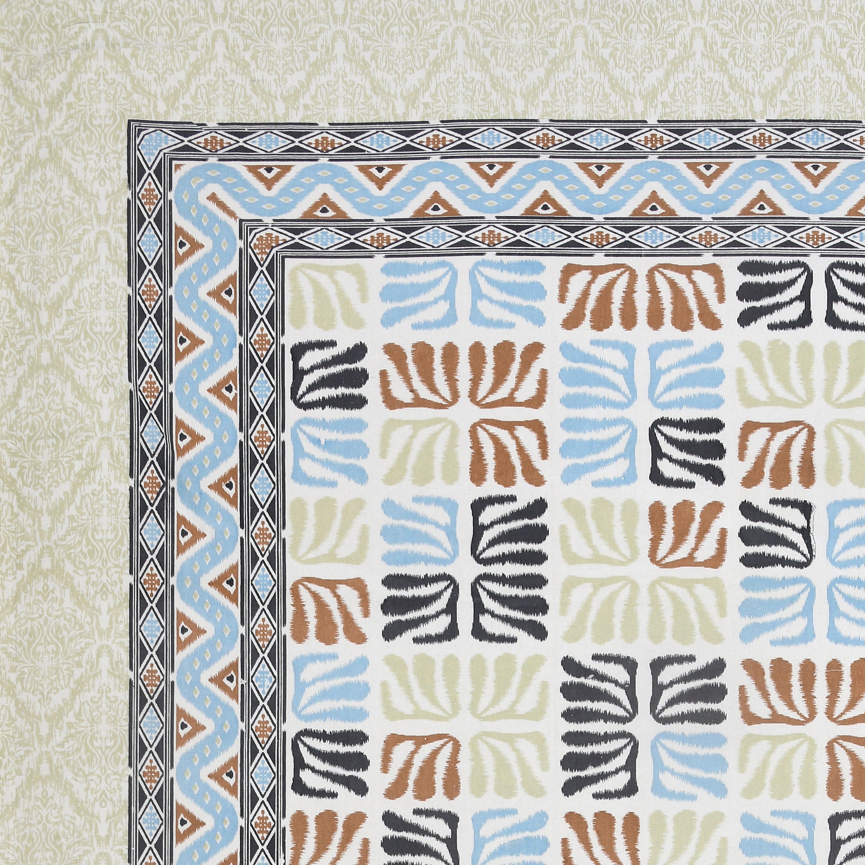 100% Cotton Traditional Floral Printed Bedsheet Multicolor ( Size 100 X 108 )