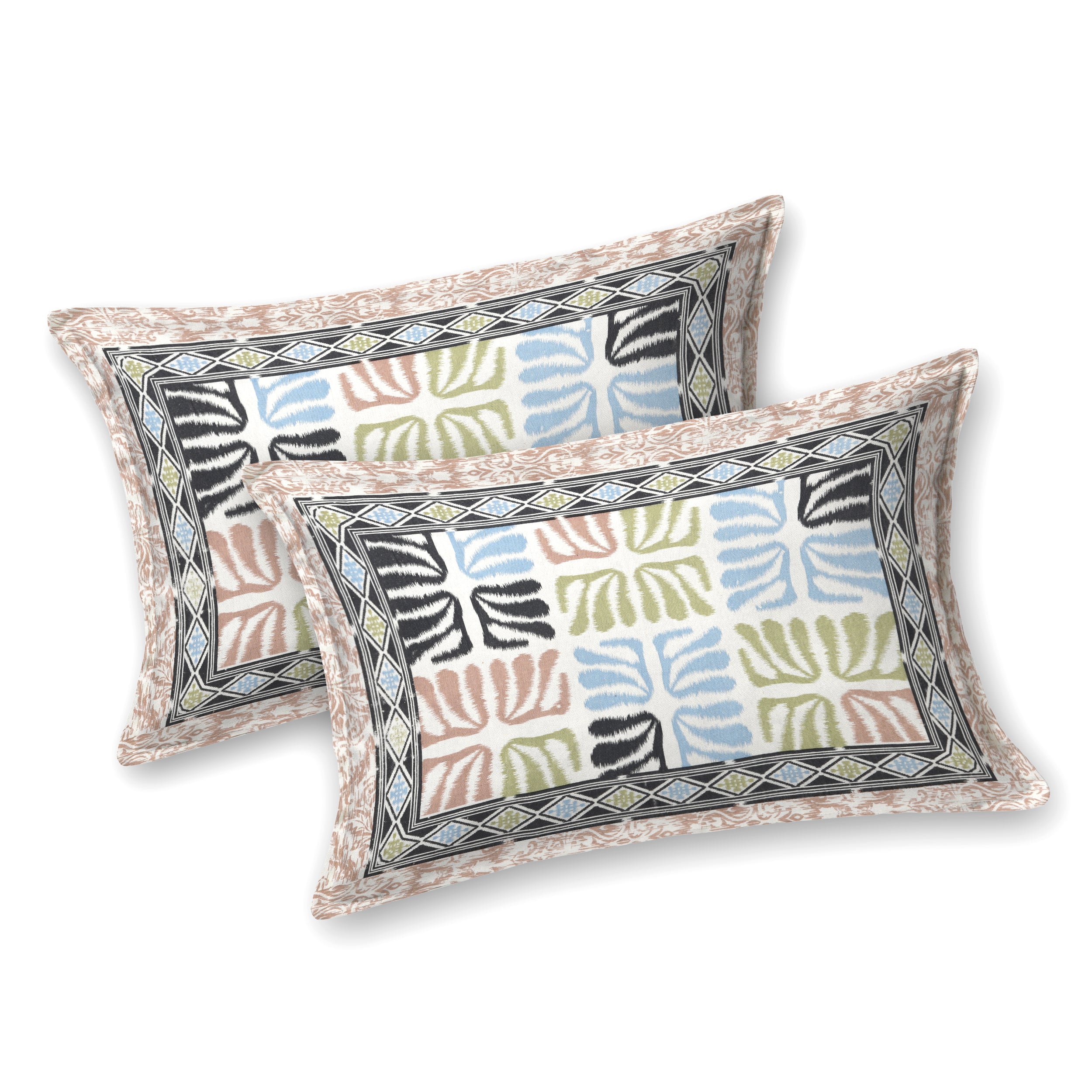 100% Cotton Traditional Floral Printed Bedsheet Multicolor ( Size 100 X 108 )