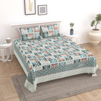 100% Cotton Traditional Floral Printed Bedsheet Multicolor ( Size 100 X 108 )