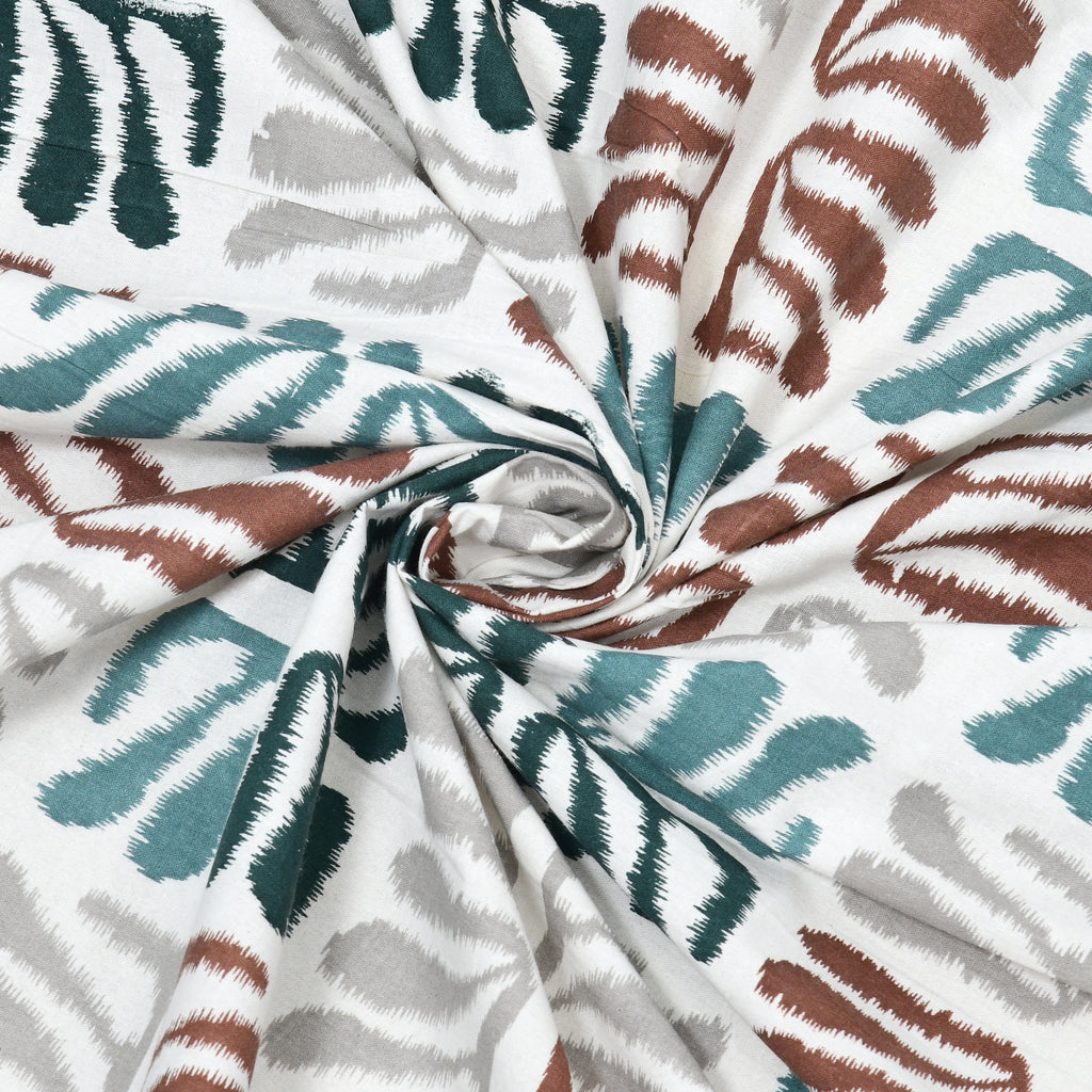 100% Cotton Traditional Floral Printed Bedsheet Multicolor ( Size 100 X 108 )