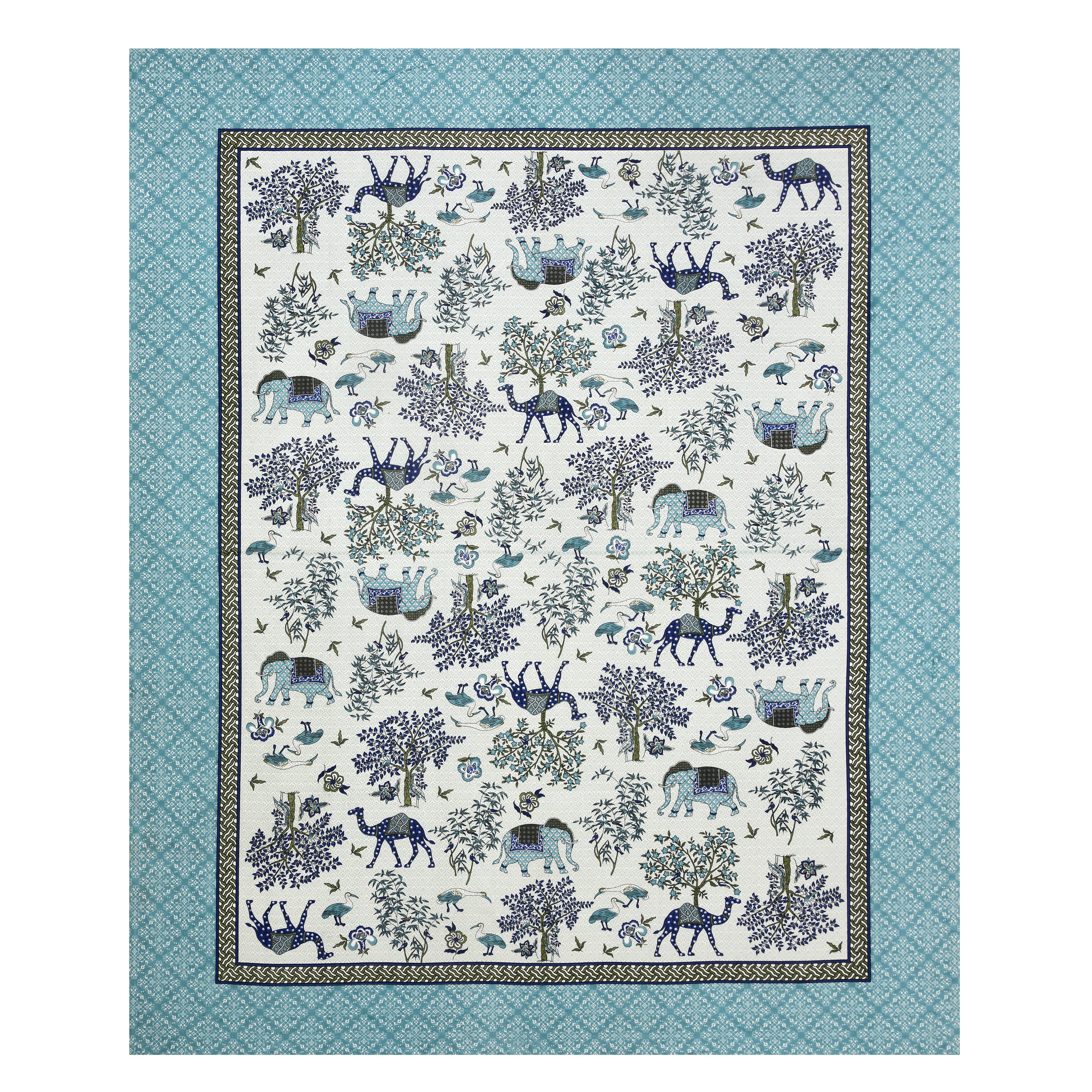 100% Cotton Traditional Floral Printed Bedsheet Multicolor ( Size 100 X 108 )