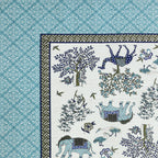 100% Cotton Traditional Floral Printed Bedsheet Multicolor ( Size 100 X 108 )