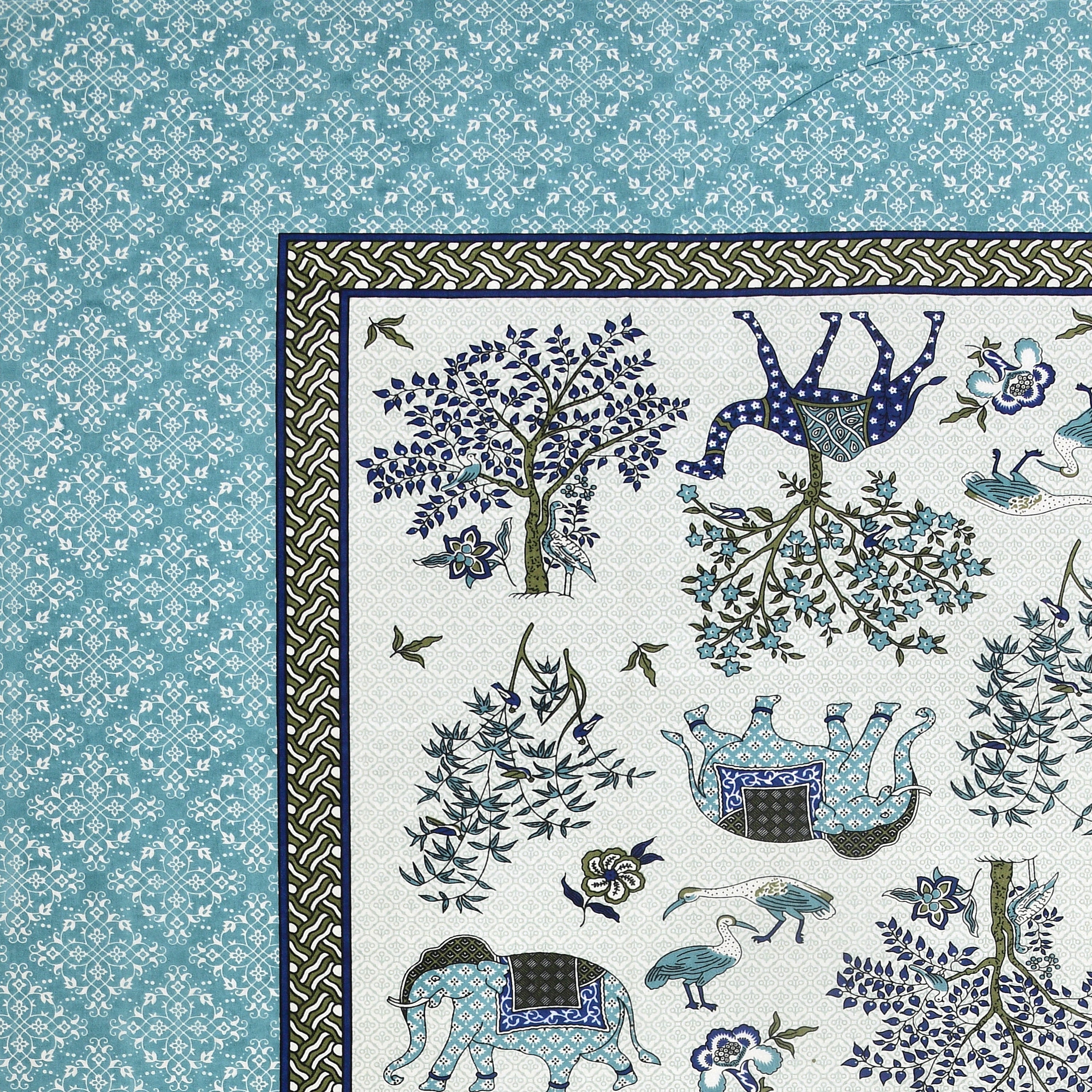 100% Cotton Traditional Floral Printed Bedsheet Multicolor ( Size 100 X 108 )