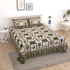 100% Cotton Traditional Floral Printed Bedsheet Multicolor ( Size 100 X 108 )