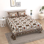 100% Cotton Traditional Floral Printed Bedsheet Multicolor ( Size 100 X 108 )