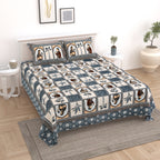 100% Cotton Traditional Floral Printed Bedsheet Multicolor ( Size 100 X 108 )