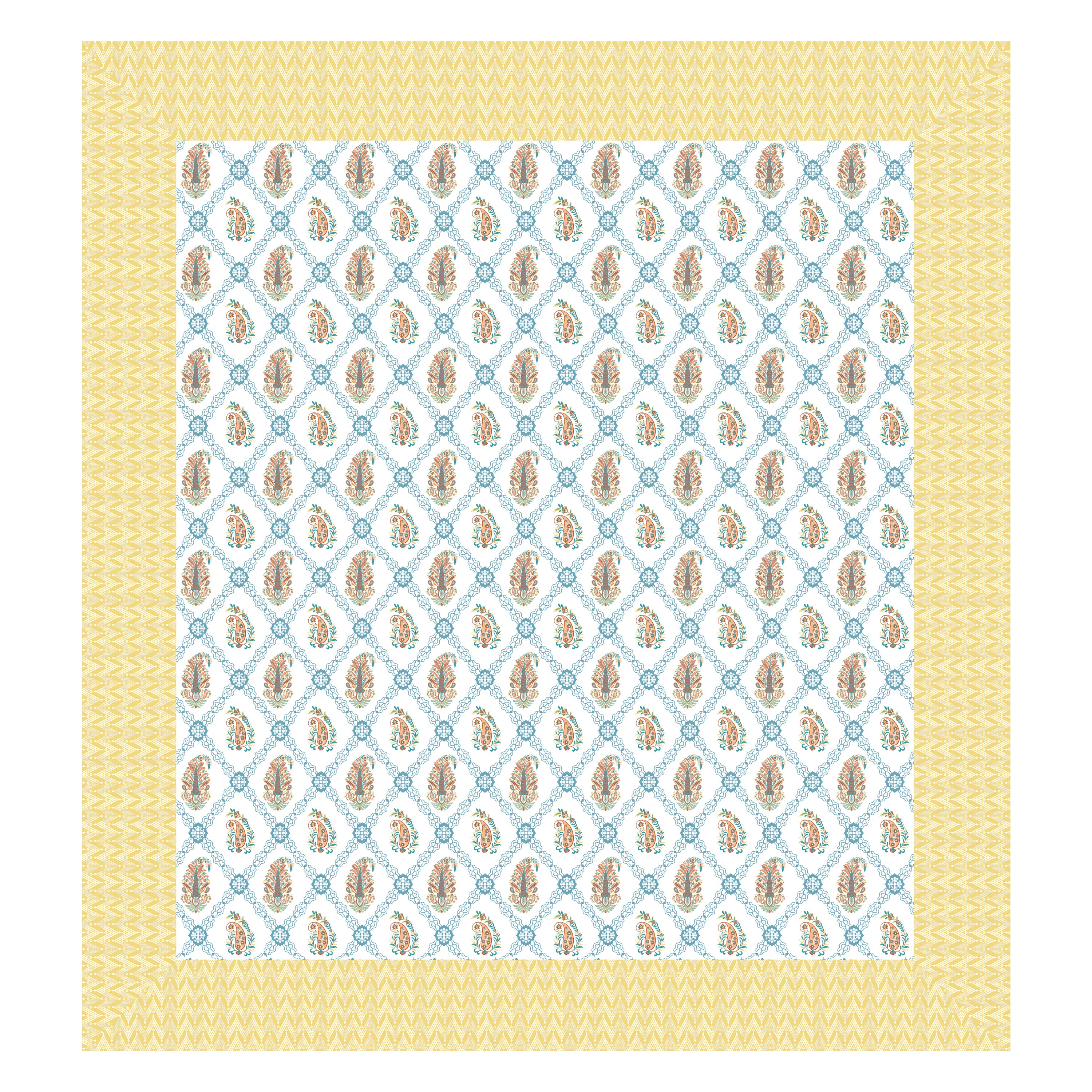 100% PREMIUM COTTON TRADITIONAL HAND MADE BEDSHEET MULTICOLOR ( SIZE 108 X 108 )