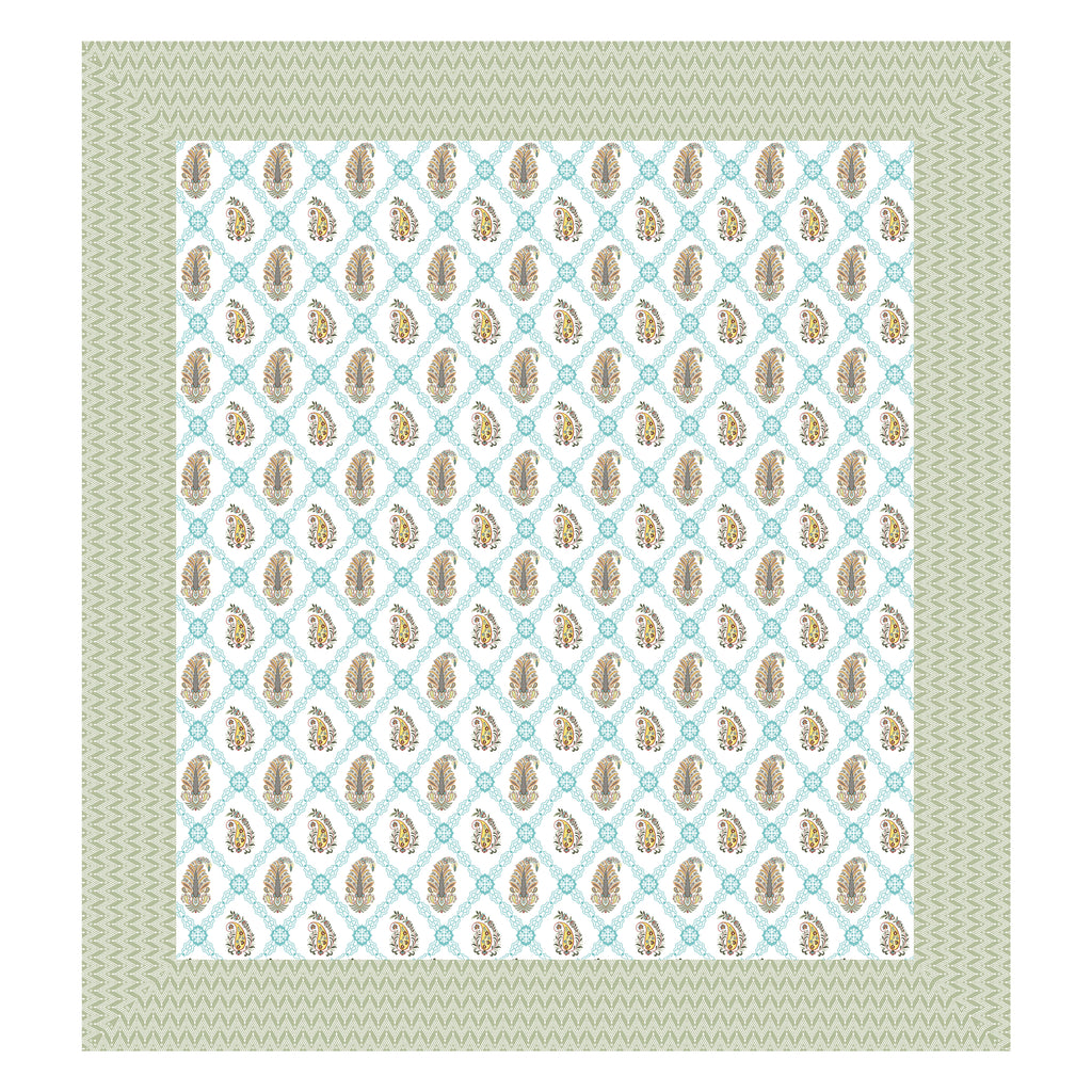 100% PREMIUM COTTON TRADITIONAL HAND MADE BEDSHEET MULTICOLOR ( SIZE 108 X 108 )