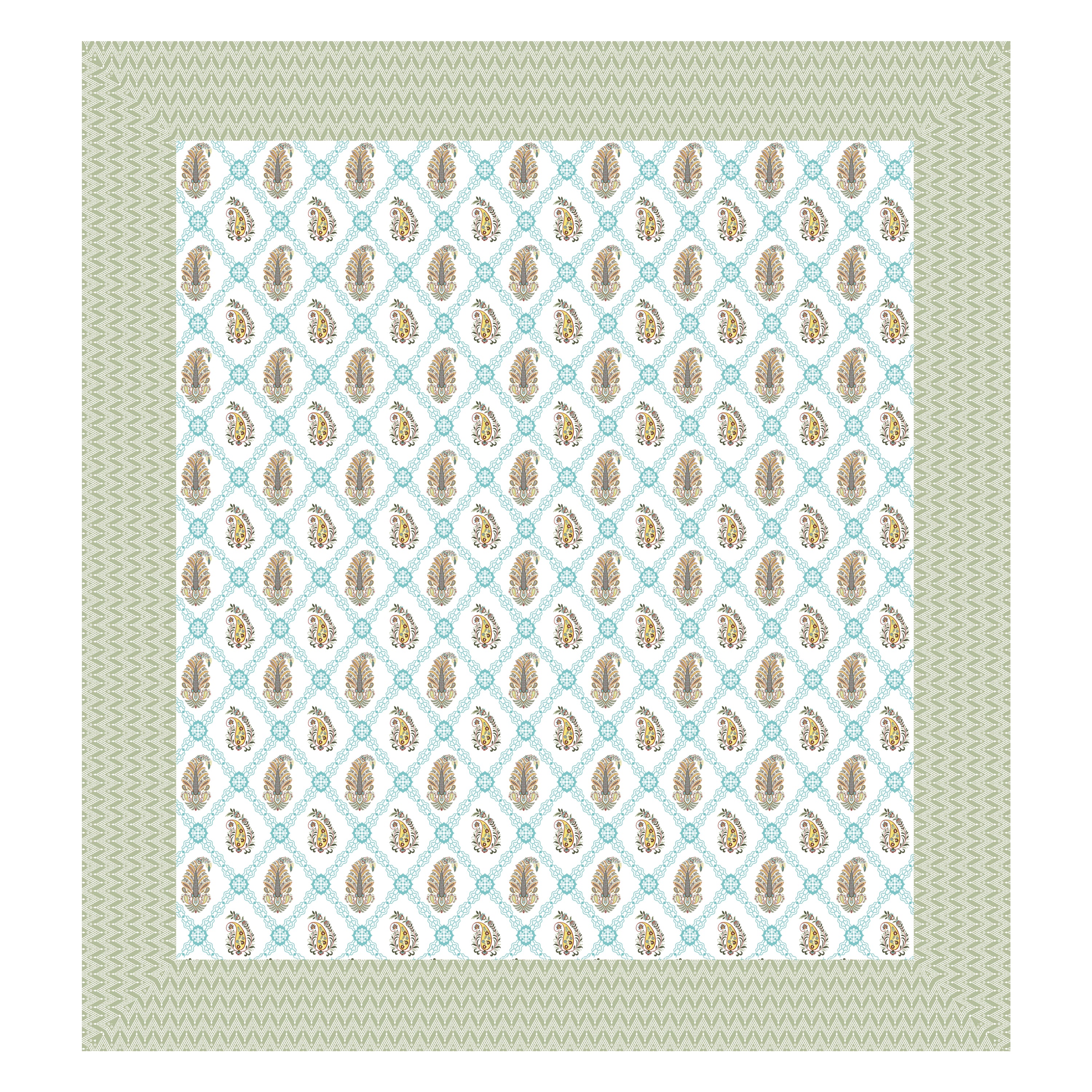 100% PREMIUM COTTON TRADITIONAL HAND MADE BEDSHEET MULTICOLOR ( SIZE 108 X 108 )