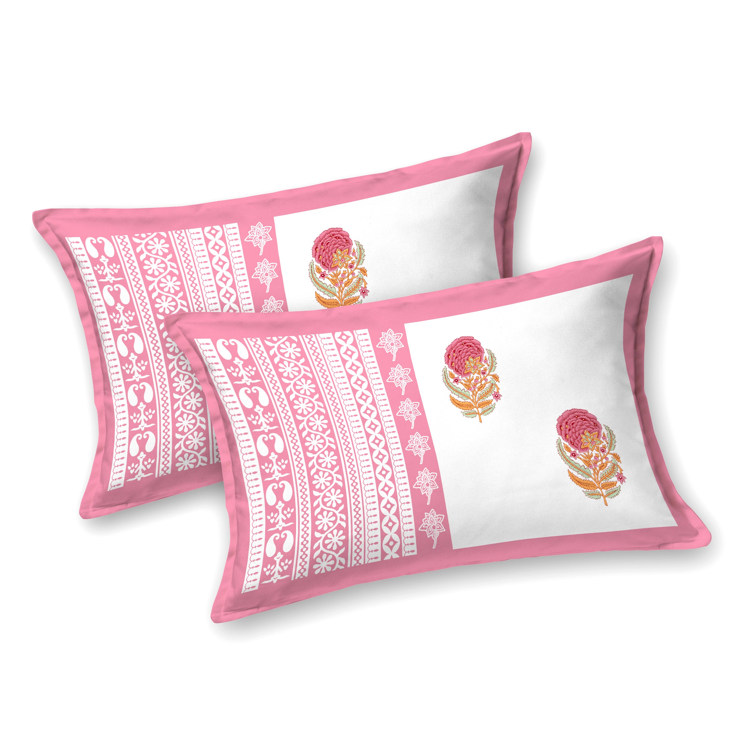 100% PREMIUM COTTON TRADITIONAL HAND MADE BEDSHEET MULTICOLOR ( SIZE 108 X 108 )