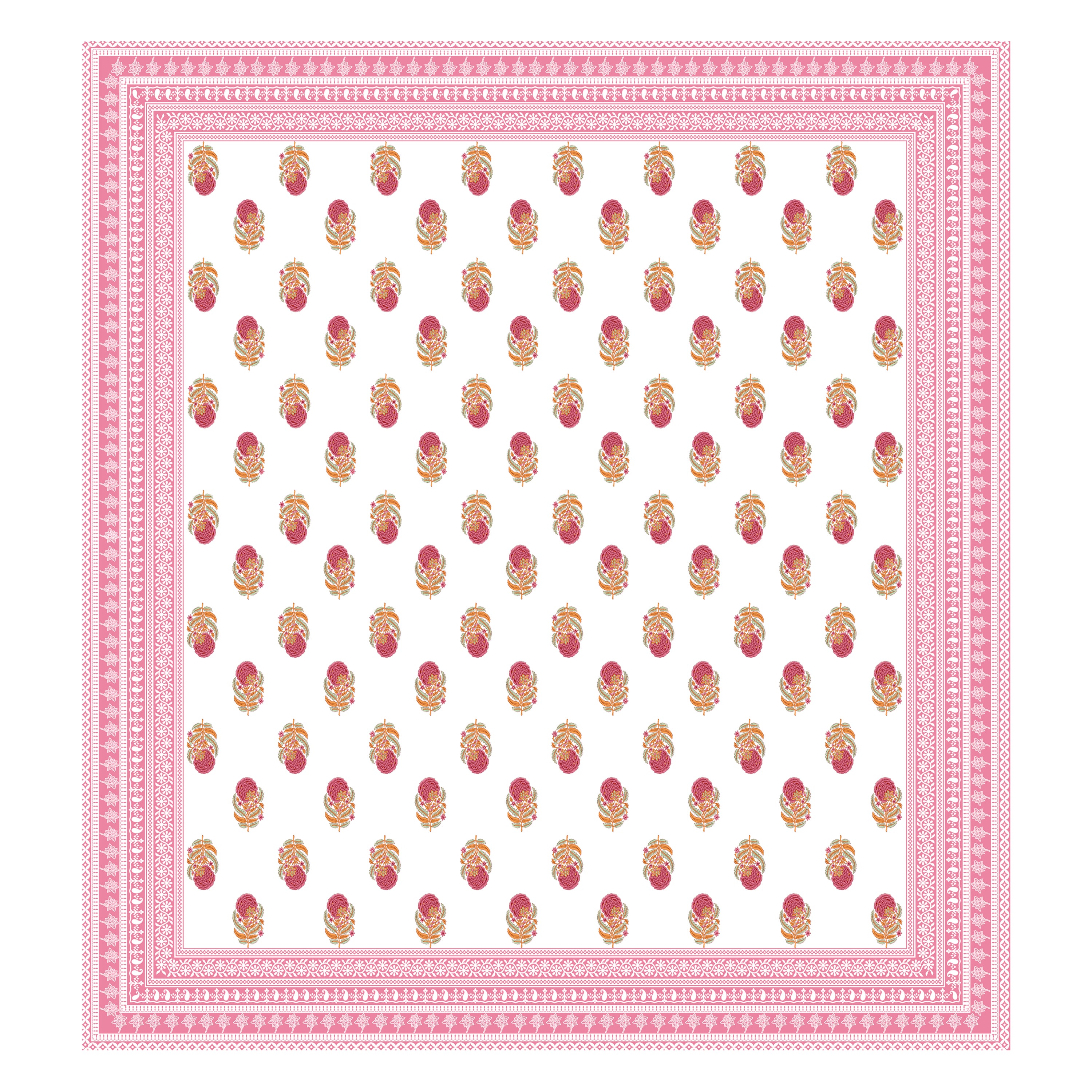 100% PREMIUM COTTON TRADITIONAL HAND MADE BEDSHEET MULTICOLOR ( SIZE 108 X 108 )