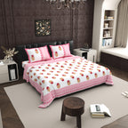 100% PREMIUM COTTON TRADITIONAL HAND MADE BEDSHEET MULTICOLOR ( SIZE 108 X 108 )