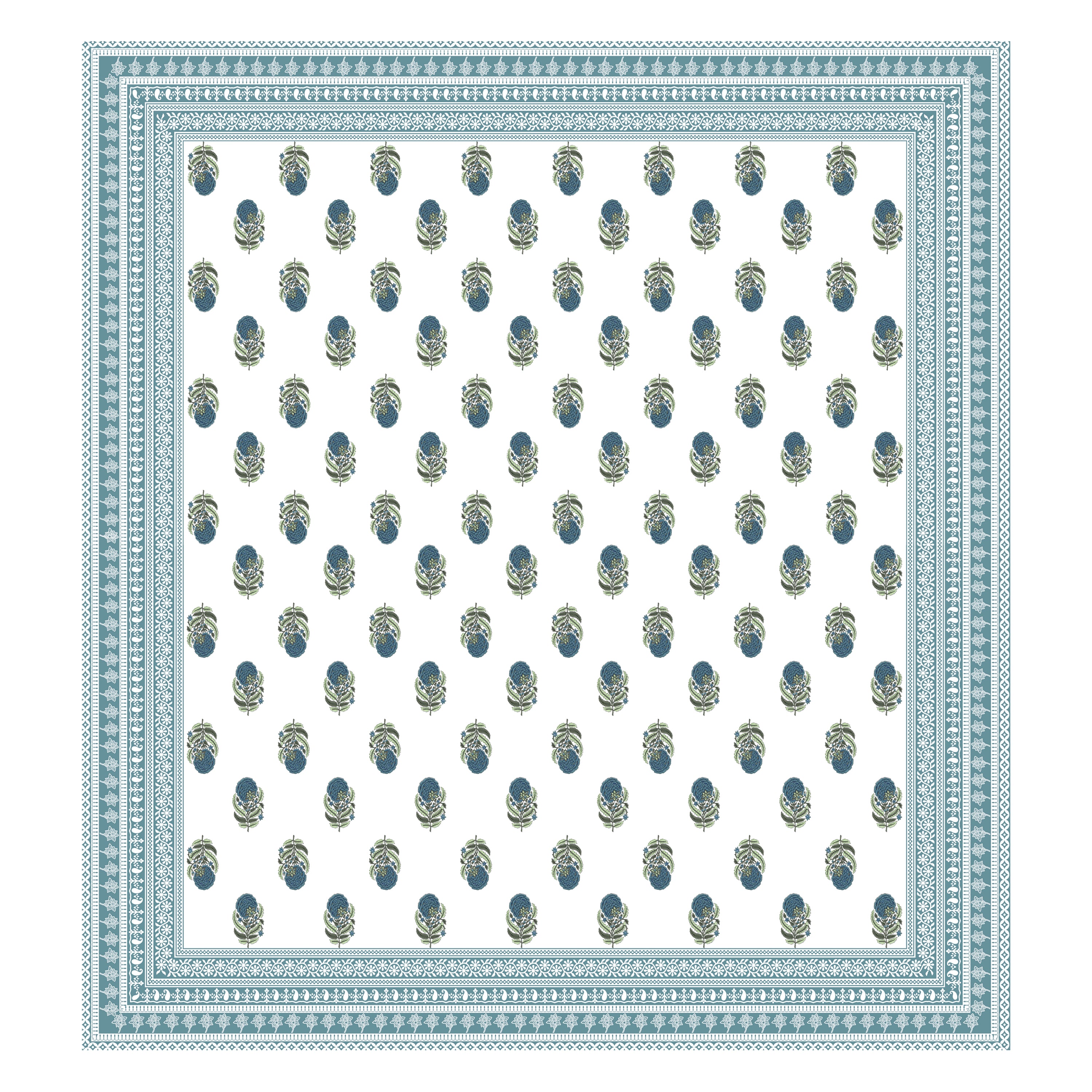 100% PREMIUM COTTON TRADITIONAL HAND MADE BEDSHEET MULTICOLOR ( SIZE 108 X 108 )