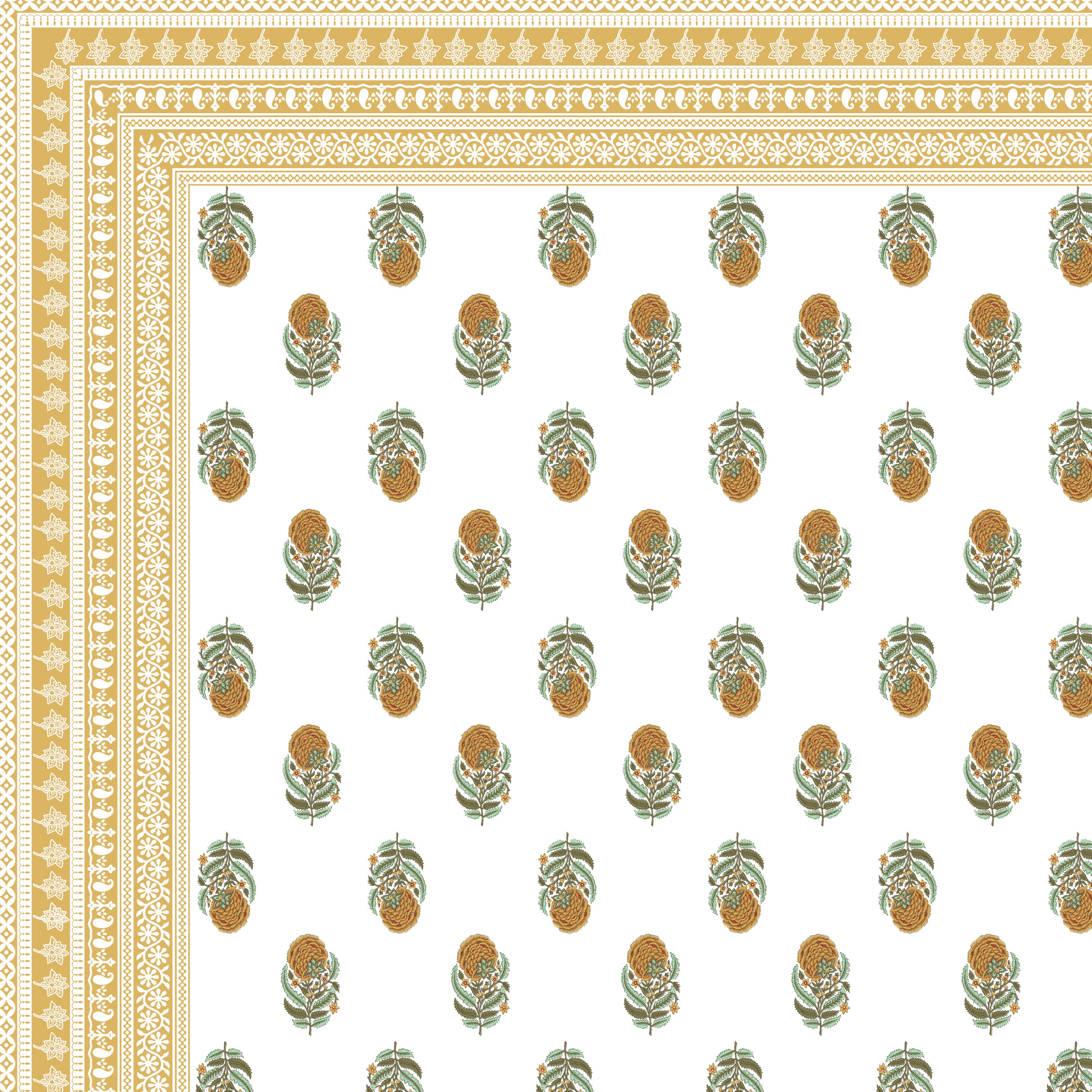 100% PREMIUM COTTON TRADITIONAL HAND MADE BEDSHEET MULTICOLOR ( SIZE 108 X 108 )