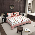 100% PREMIUM COTTON TRADITIONAL HAND MADE BEDSHEET MULTICOLOR ( SIZE 108 X 108 )