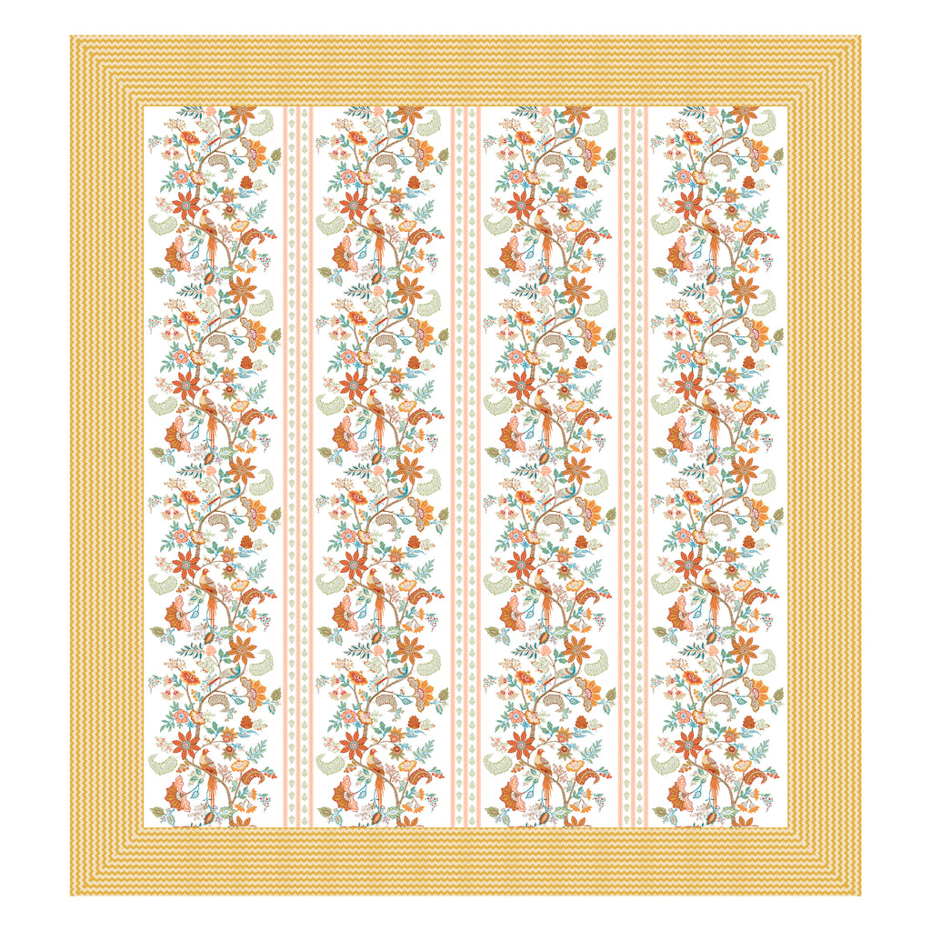 100% PREMIUM COTTON TRADITIONAL HAND MADE BEDSHEET MULTICOLOR ( SIZE 108 X 108 )