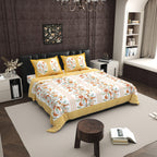 100% PREMIUM COTTON TRADITIONAL HAND MADE BEDSHEET MULTICOLOR ( SIZE 108 X 108 )