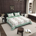 100% PREMIUM COTTON TRADITIONAL HAND MADE BEDSHEET MULTICOLOR ( SIZE 108 X 108 )